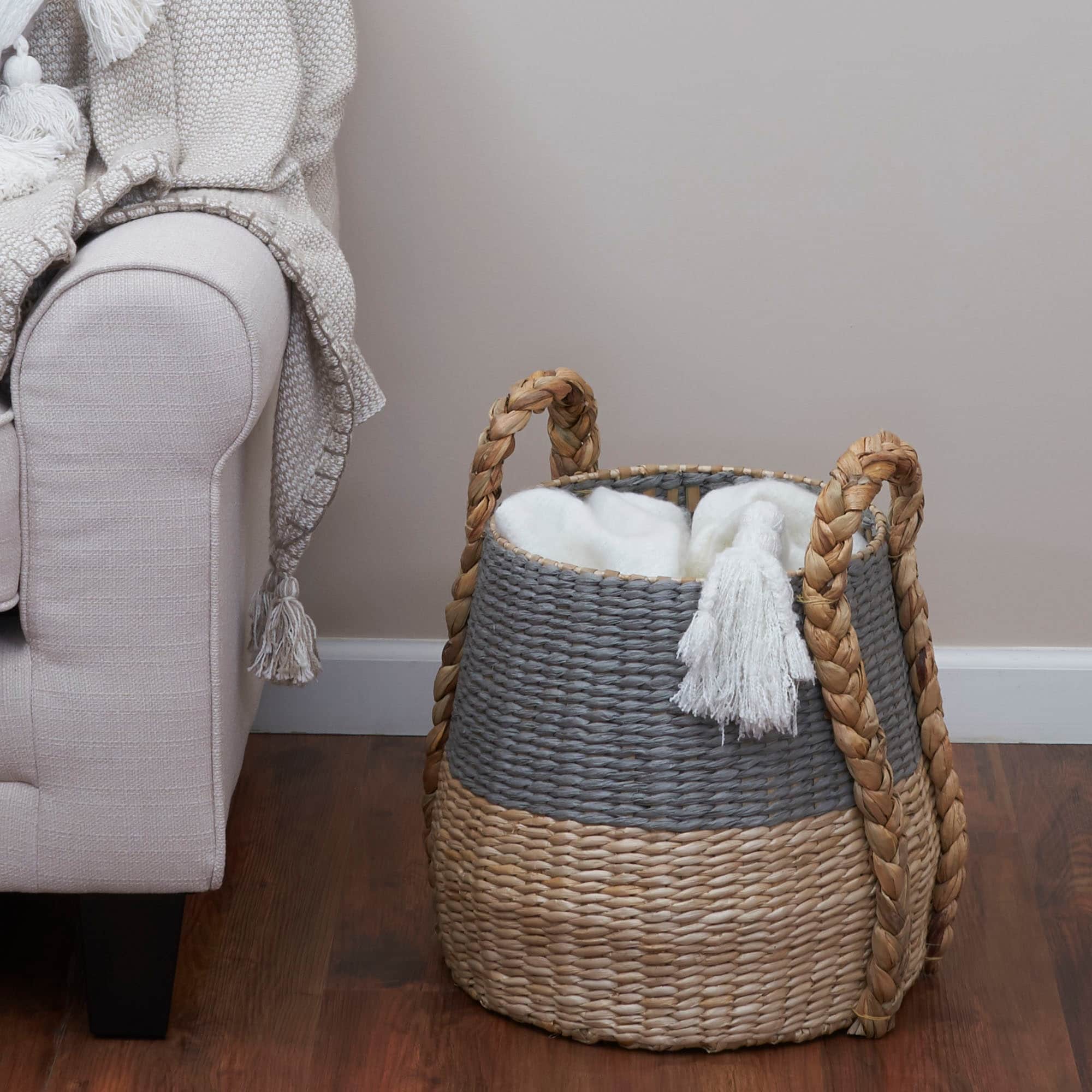 Household Essentials Cattail and Paper Terra Basket - 13.8