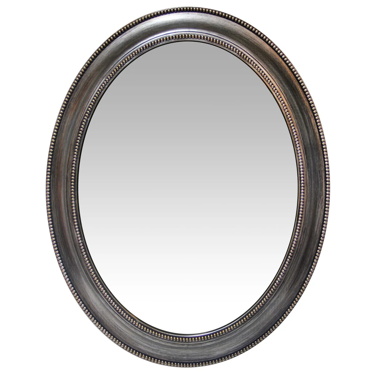 Copper Grove Dieppe Oval Wall Mirror with Vintage Silvertone Finish - 30 x 2 x 24 - 30 x 2 x 24