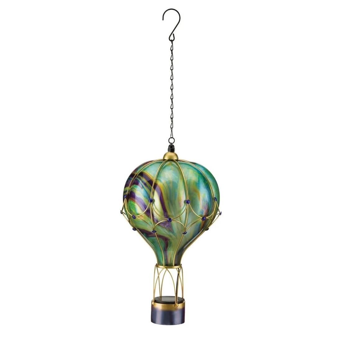 Swirl Balloon Solar Lantern LG - Green
