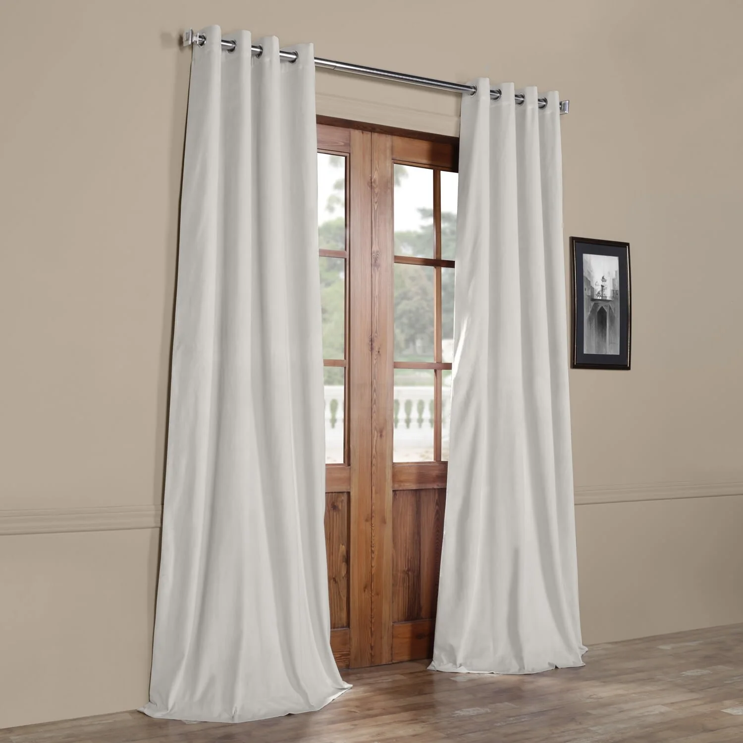 Exclusive Fabrics Signature Blackout Velvet Grommet Curtain (1 Panel)