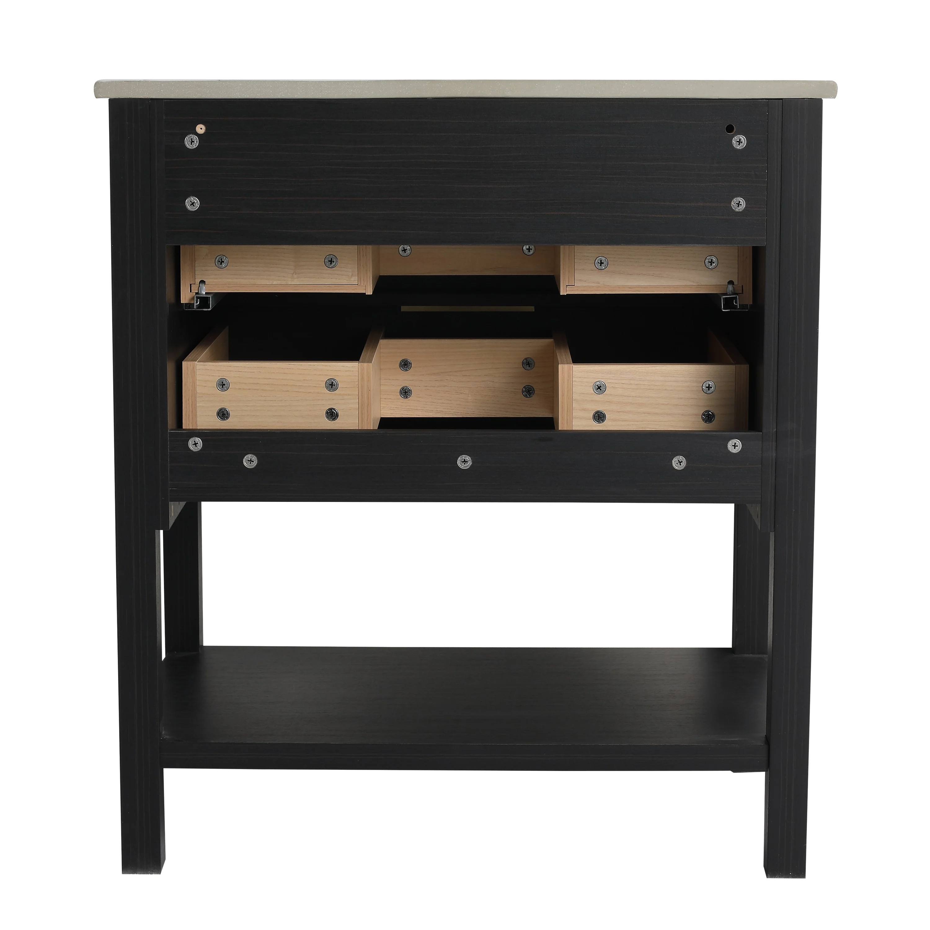 BNK 30/36 Inch Bathroom Vanity With Single Sink,Modern Bathroom Vanities With Soft Close Drawer And Shelf