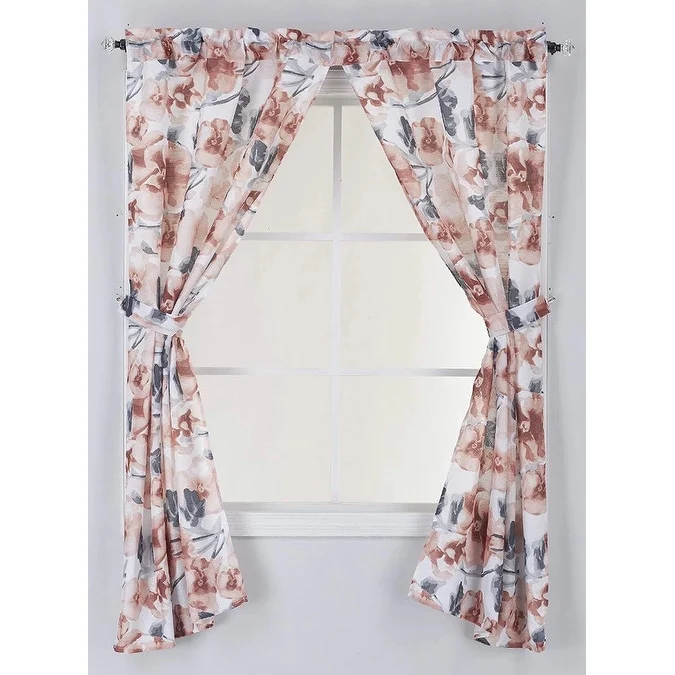 Printed Canvas Bathroom Window Curtains 54