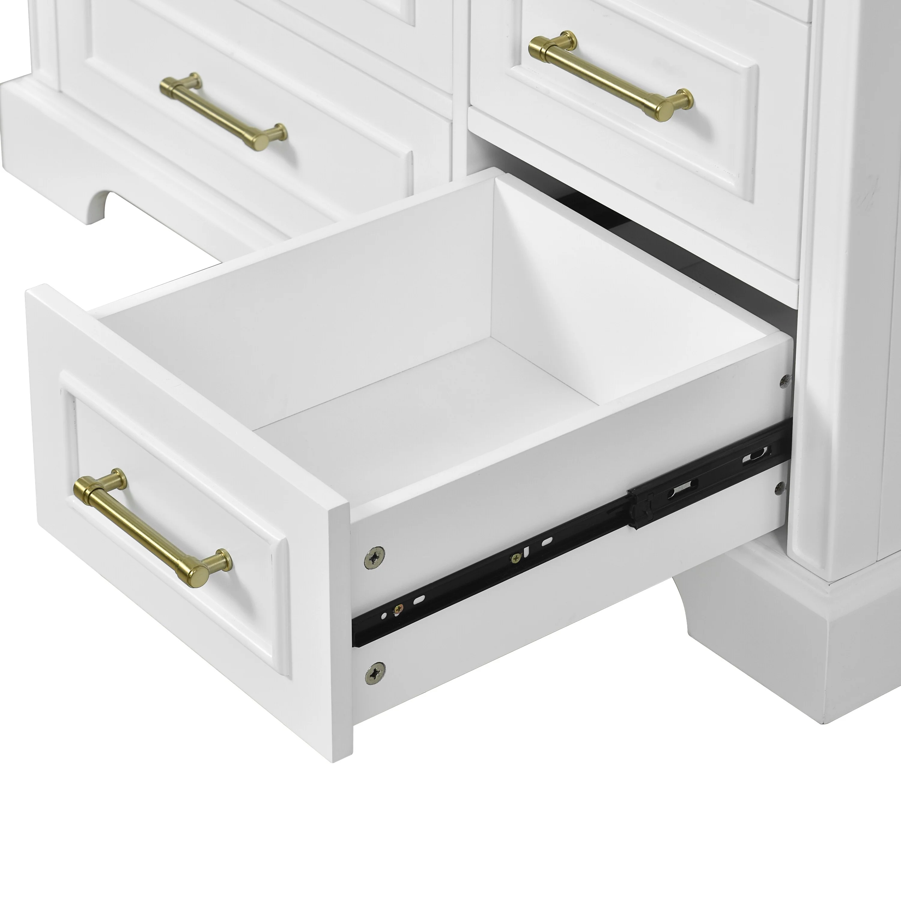 Bathroom Vanity with Resin Sink, Bathroom Vanity Set with 4 Drawers, Bathroom Storage Cabinet with 2 Soft Close Doors