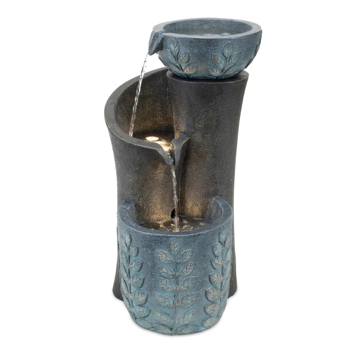 Cascading Leaf Bowl Fountain 19.5