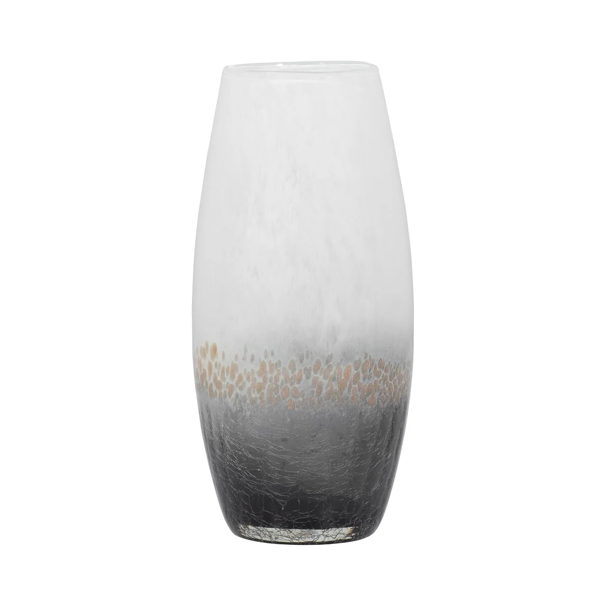 Sagebrook Home Glass Multi Round Crackle Vase