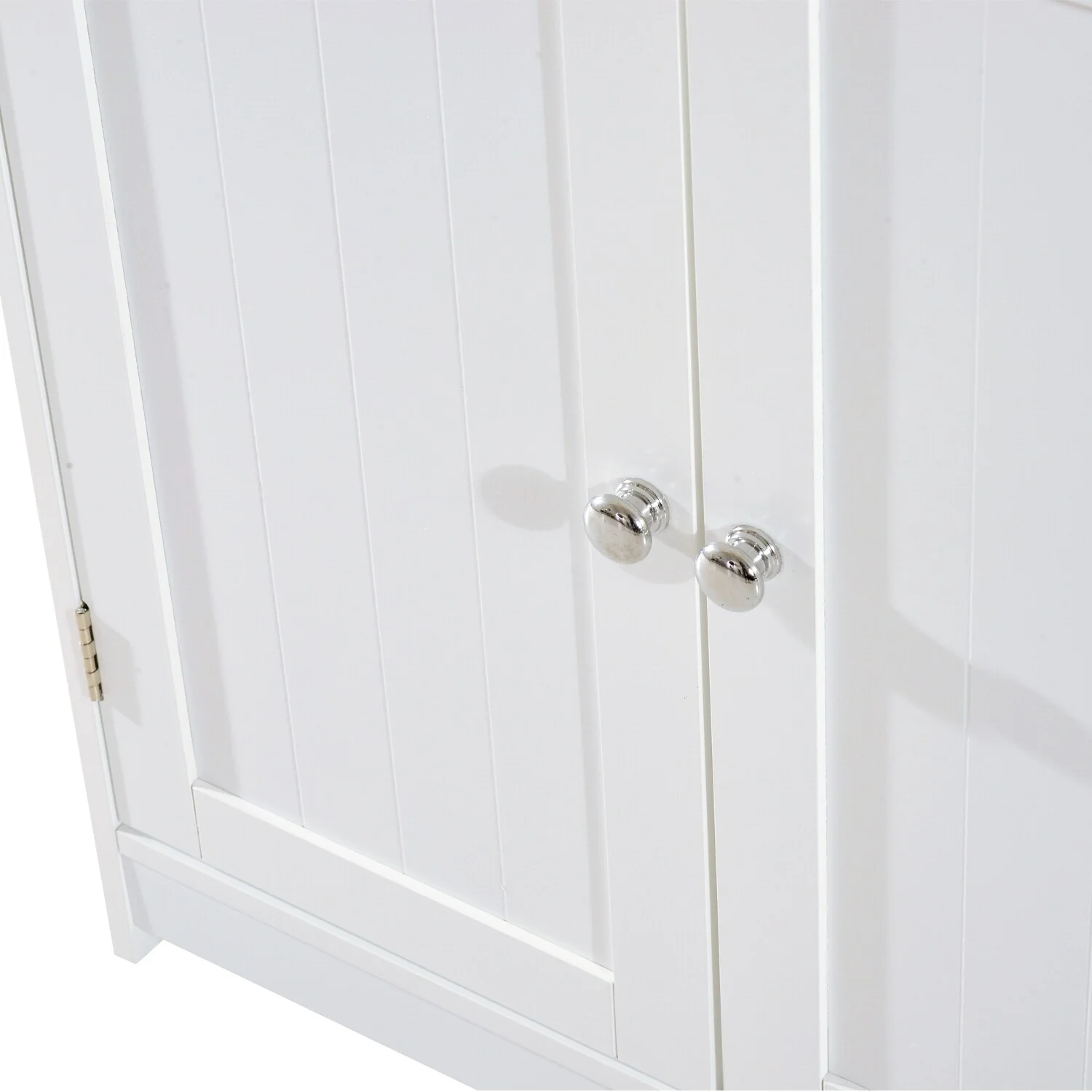 HOMCOM Under Sink Bathroom Cabinet with 2 Doors and Shelf, Pedestal Sink Bathroom Vanity Cabinet