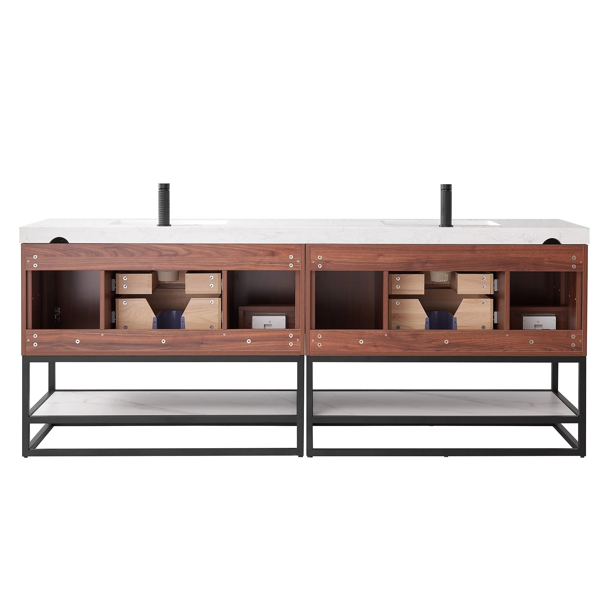 Mahon Double Bath Vanity with Composite Stone Top without Mirror