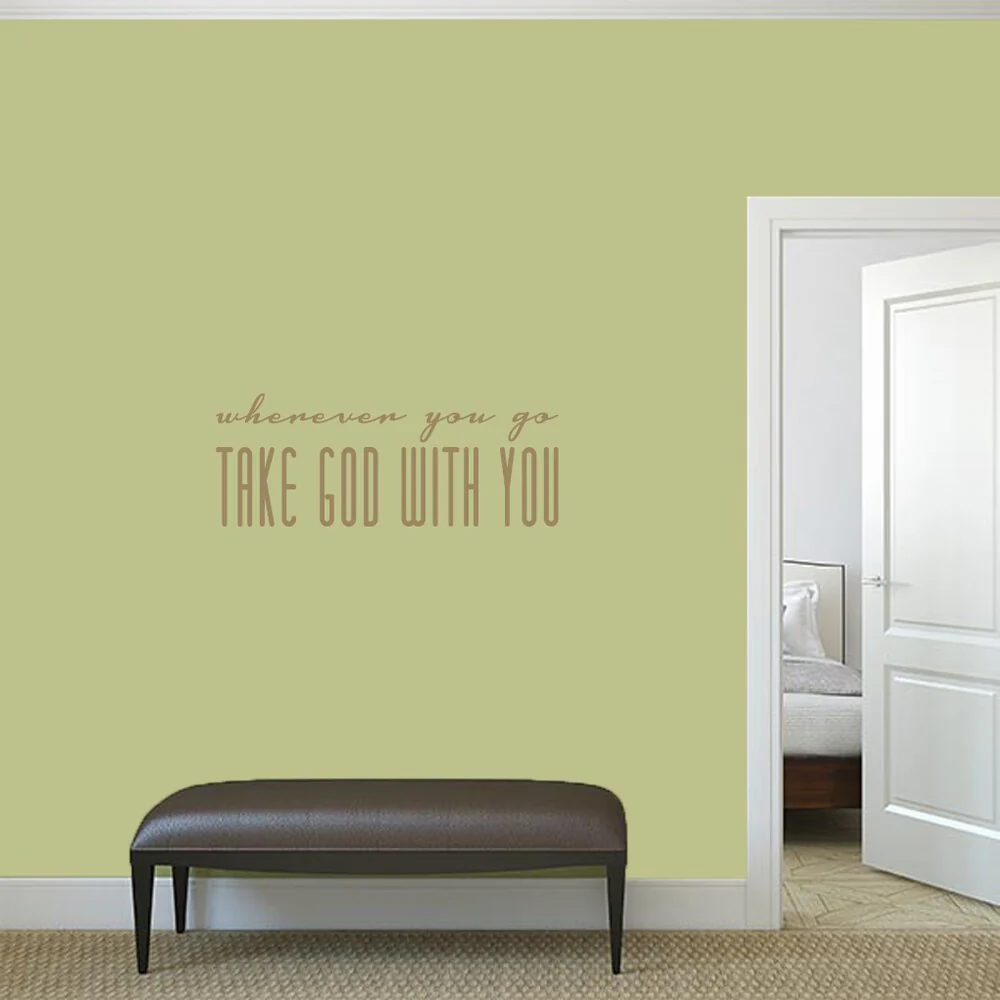 Take God With You Wall Decal - 36