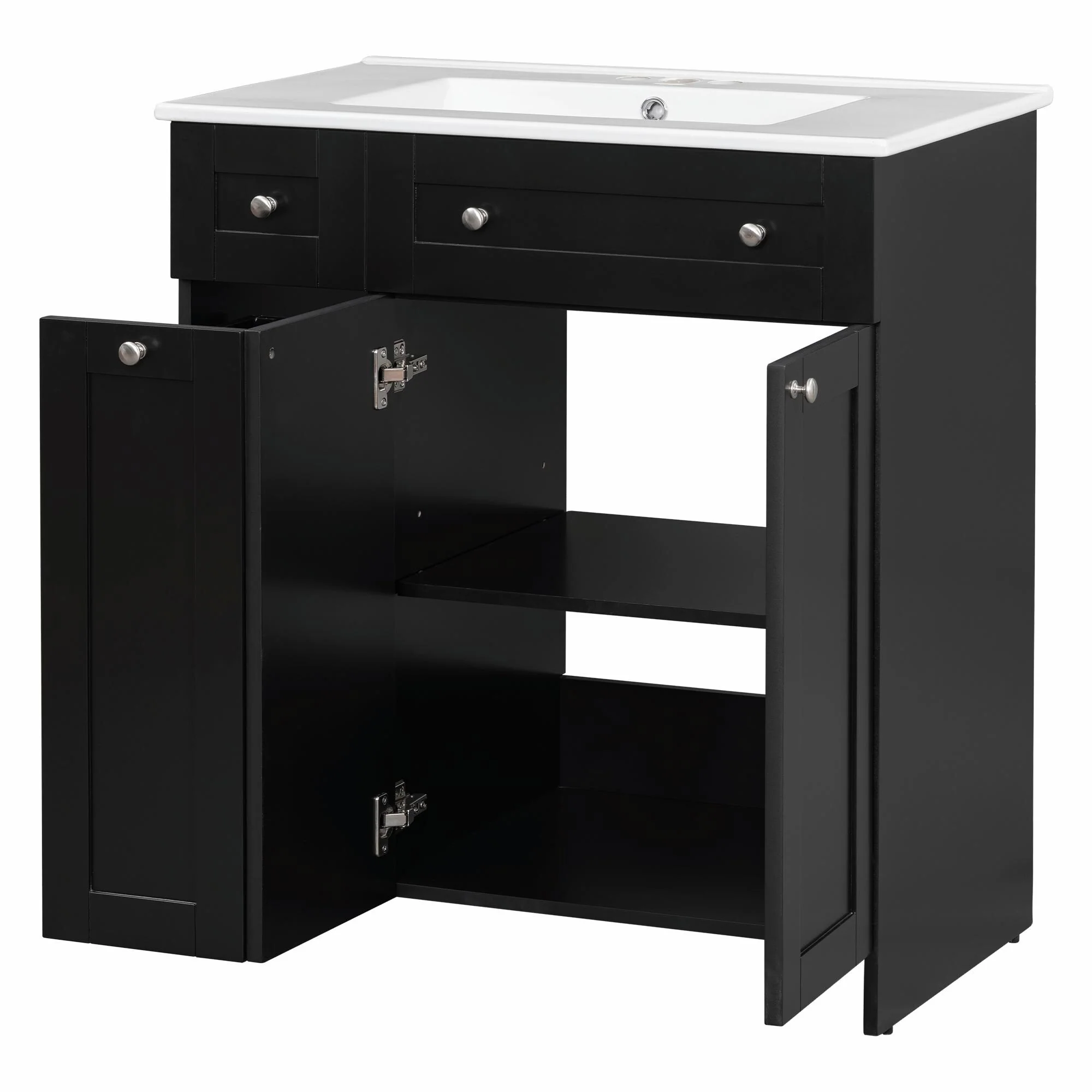 30-Inch Bathroom Vanity with Ceramic Sink Combo