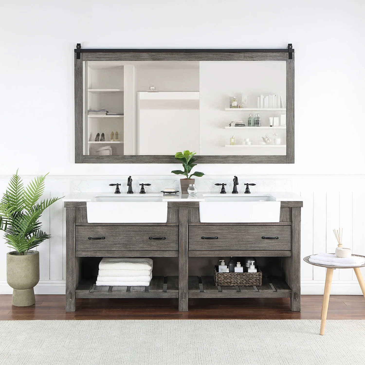 Villareal Bath Vanity with Composite Stone Top without Mirror