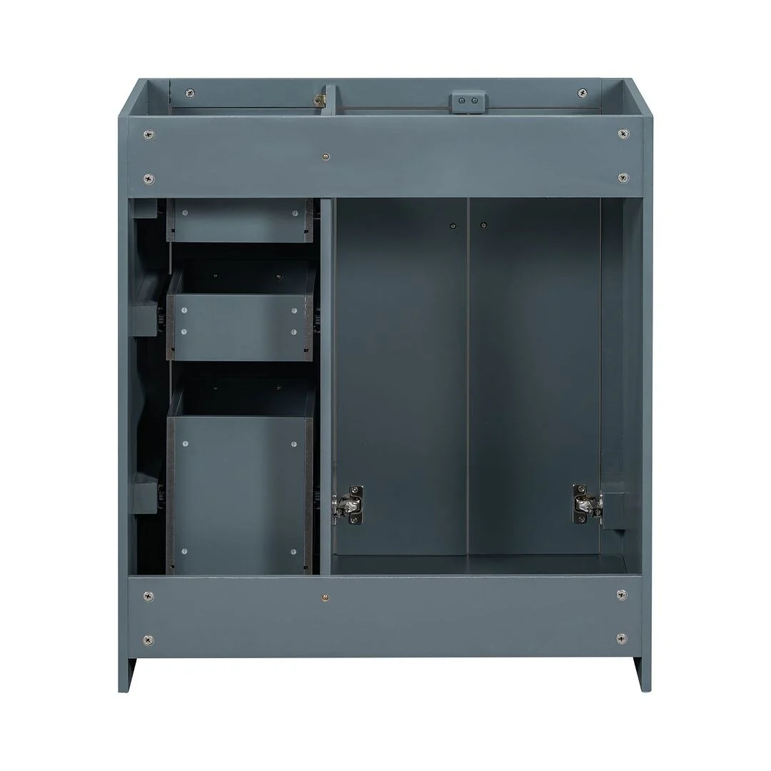 30'' Modern Freestanding Bathroom Vanity with Top Sink , Solid Wood Frame