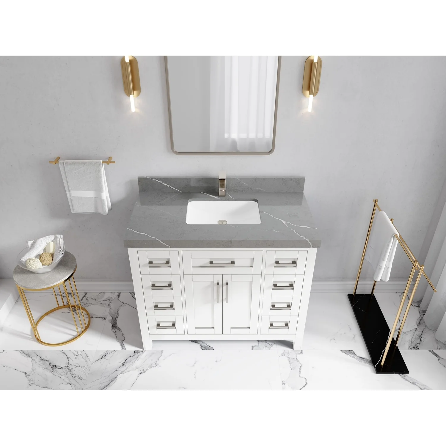 Willow Collections 42 in. W x 22 in. D Cambridge Single Sink Bathroom Vanity with Countertop