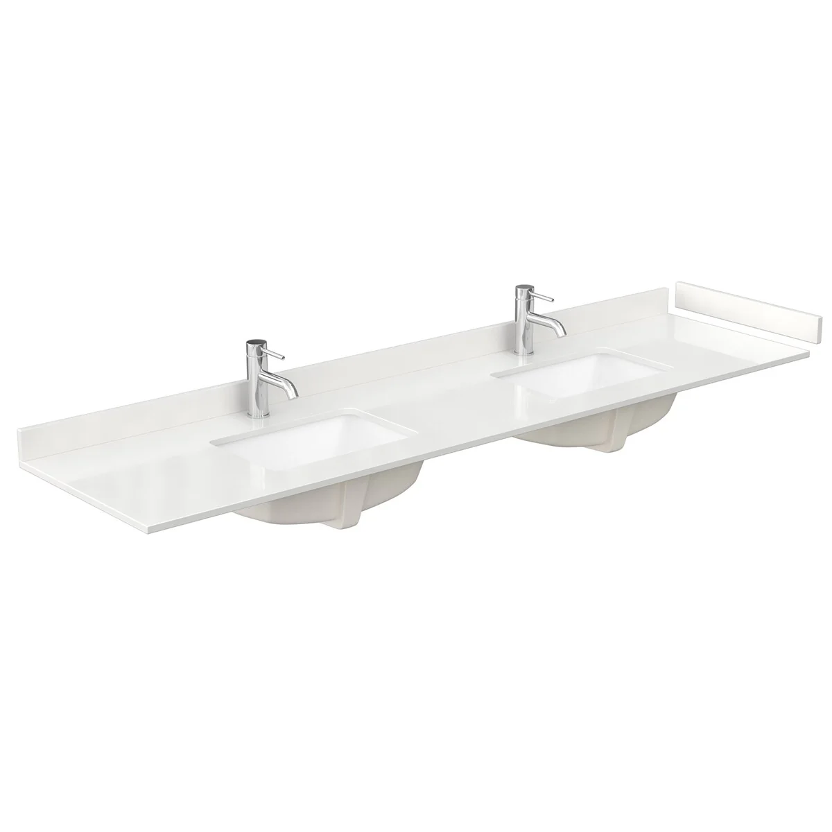 Elan 84-inch Double Vanity, Single Hole Quartz Top