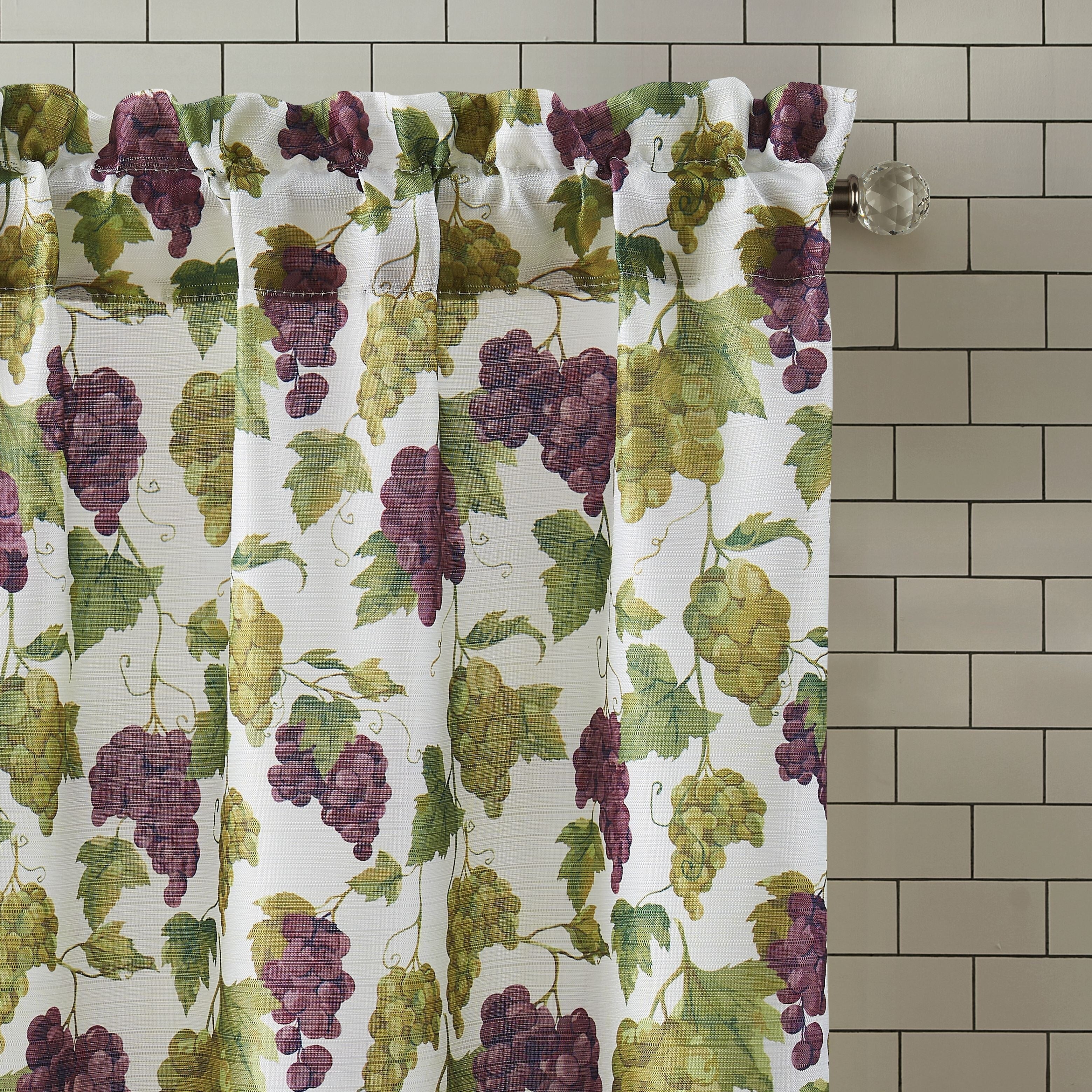 Grape Tribeca Kitchen Curtain Set with Valance and Tiers