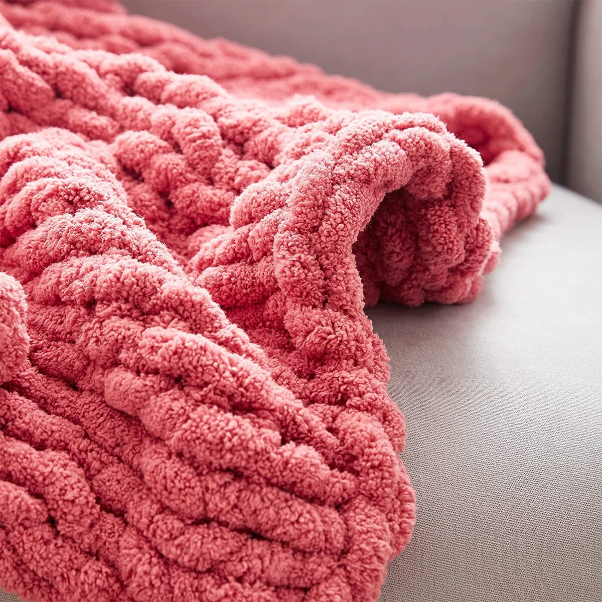 Cozy Potato® Chenille Chunky Knit Throw Blanket
