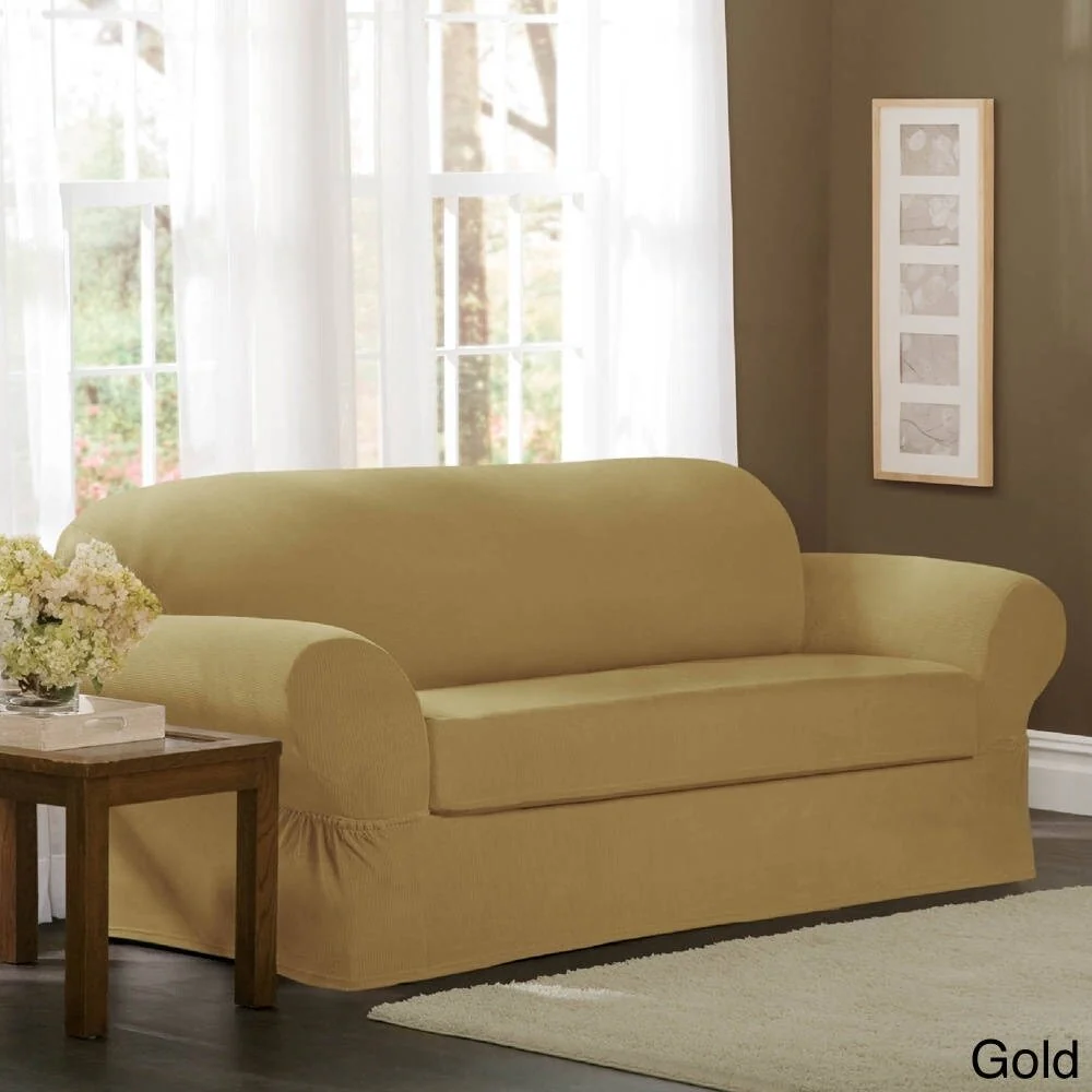 Maytex Collin 2-piece Loveseat Slipcover