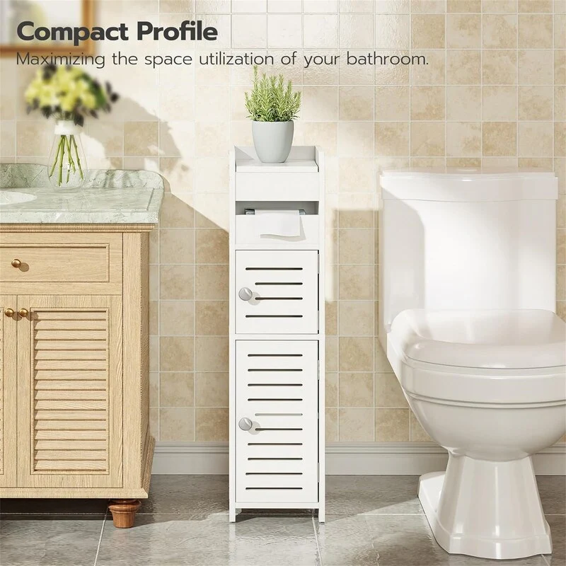 Small Bathroom Storage Cabinet with Door - 7.9