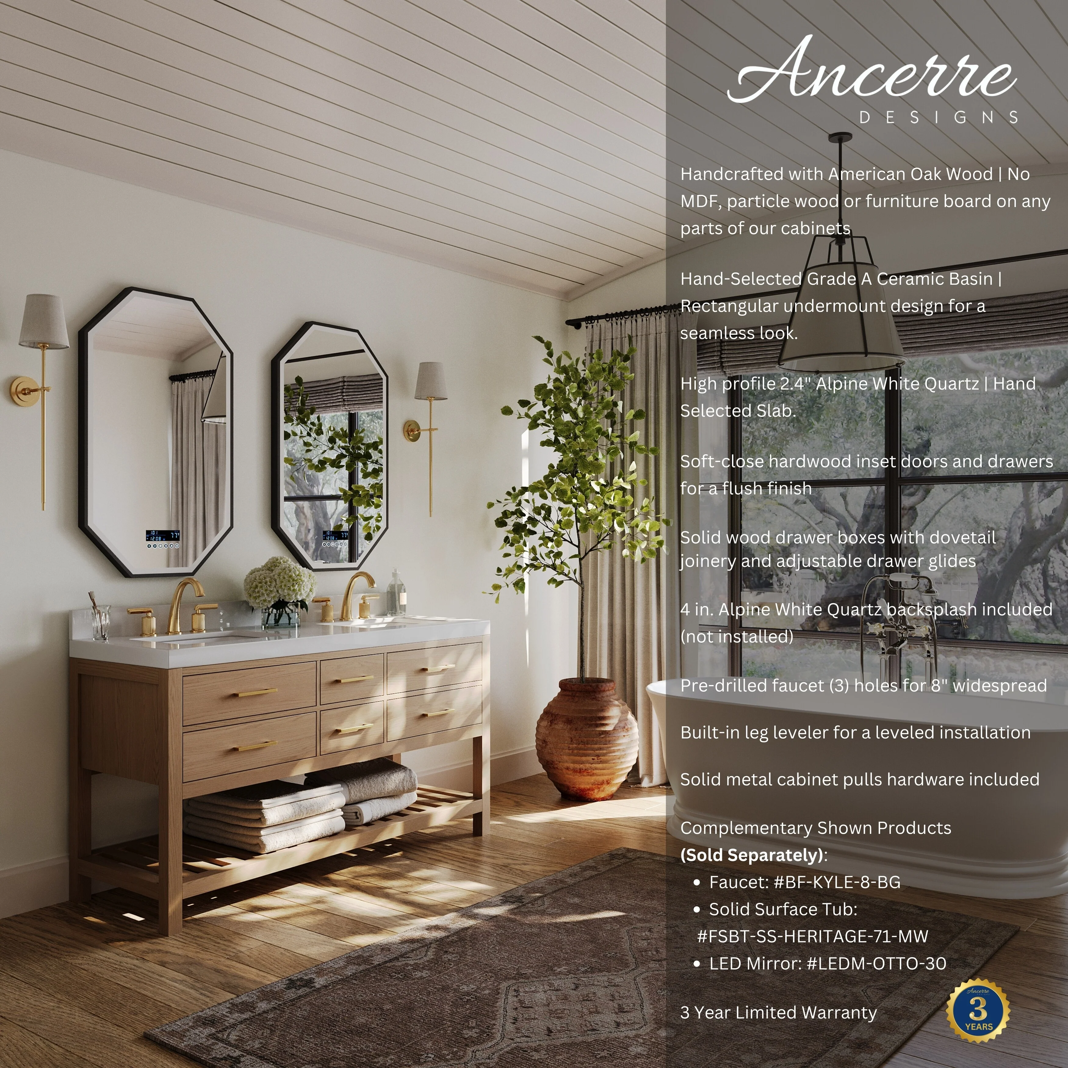 Ancerre Designs Elizabeth Bathroom Vanity Set