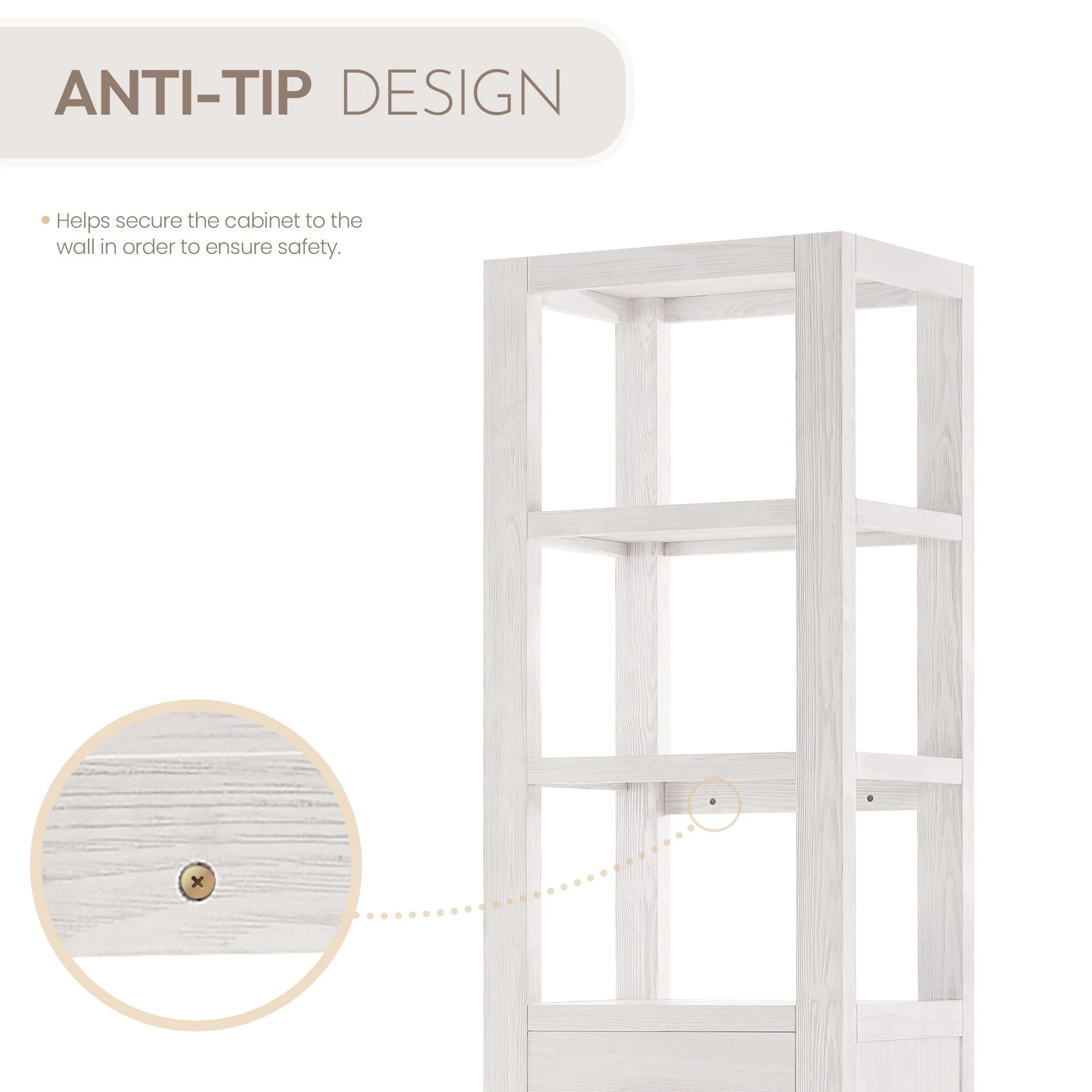 Leon 22 in. Storage Cabinet for Bathroom, Kitchen and Living Room