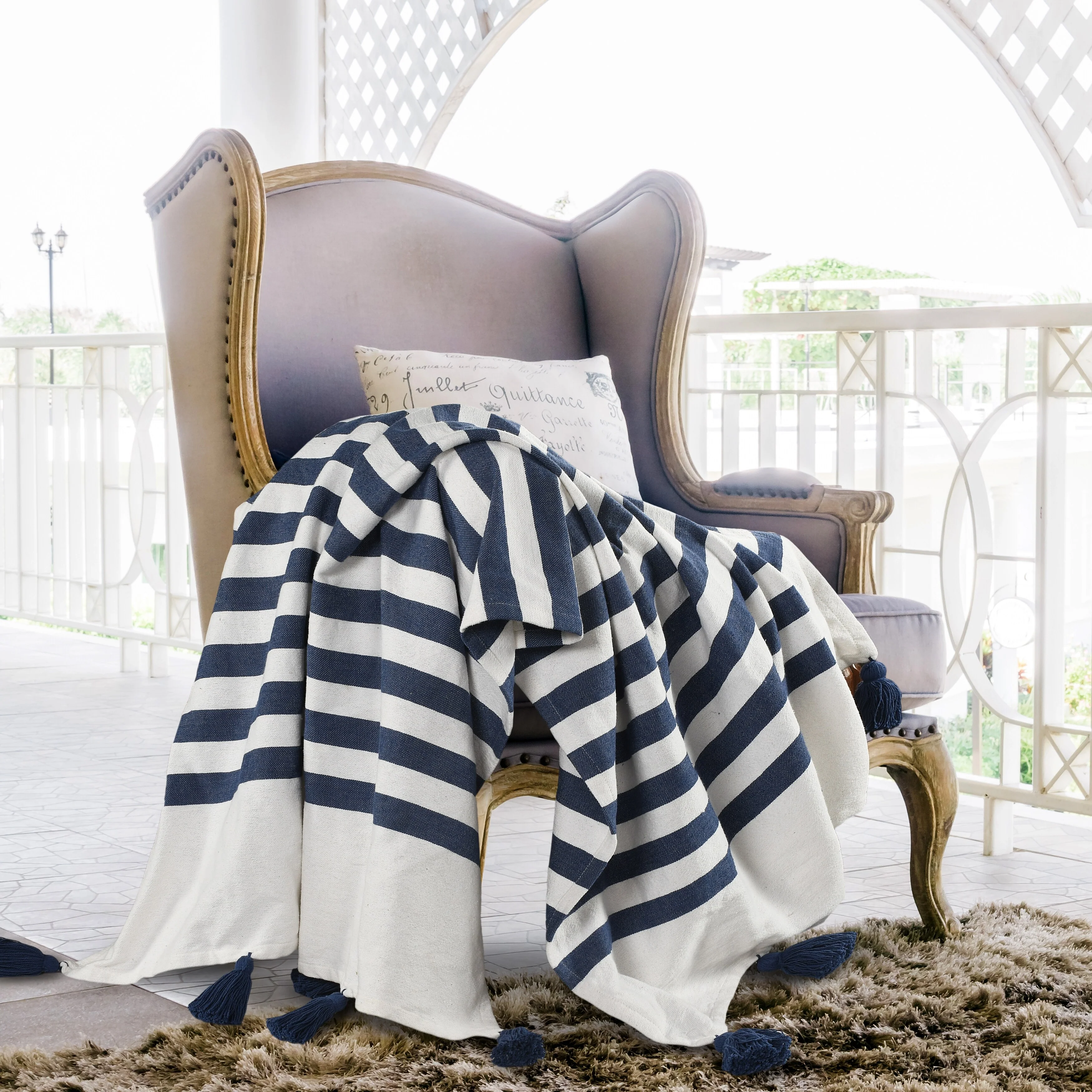 Sevita Hand-Woven Cotton Standard Size Throw Blanket