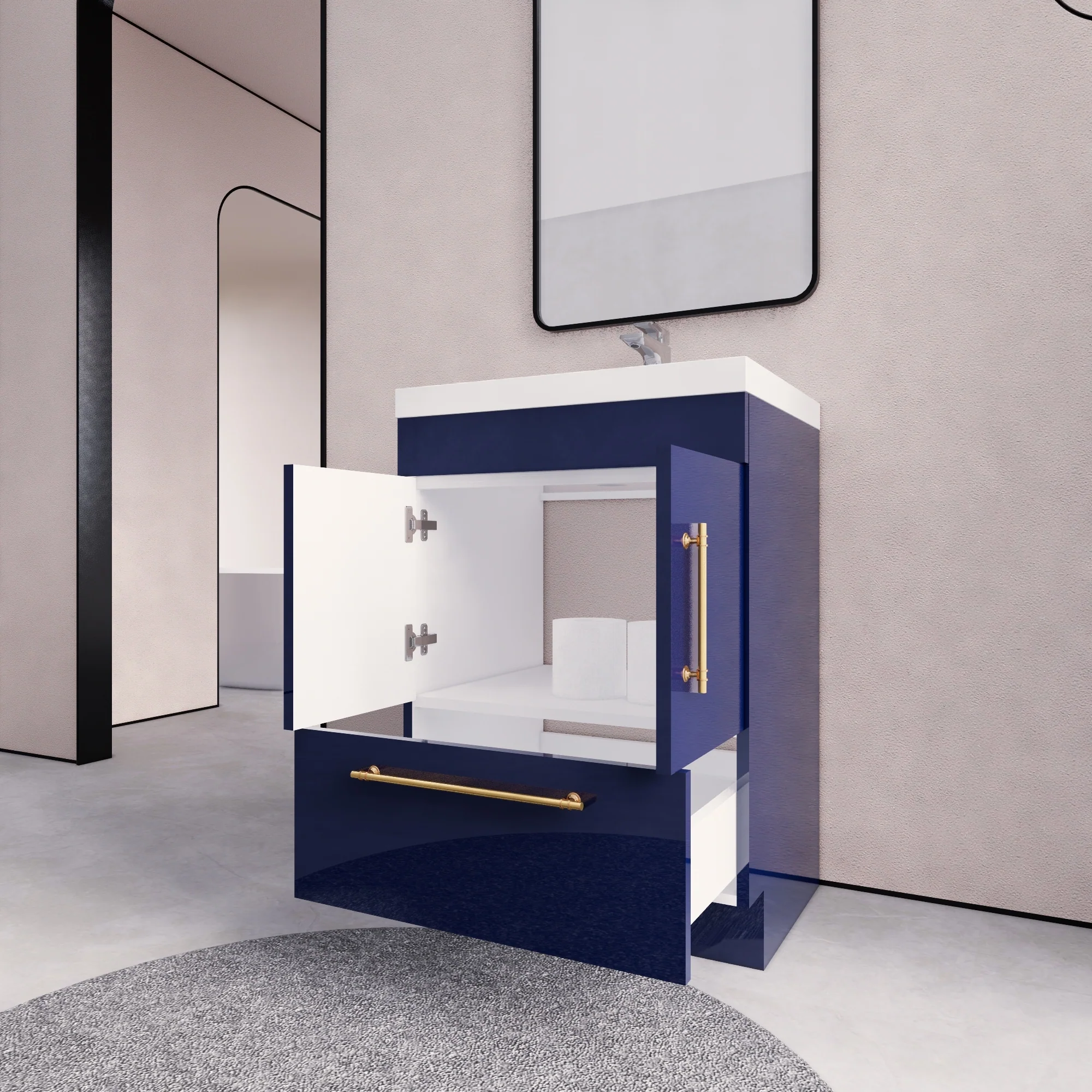 Eliza 24'' Freestanding Vanity with Single Sink