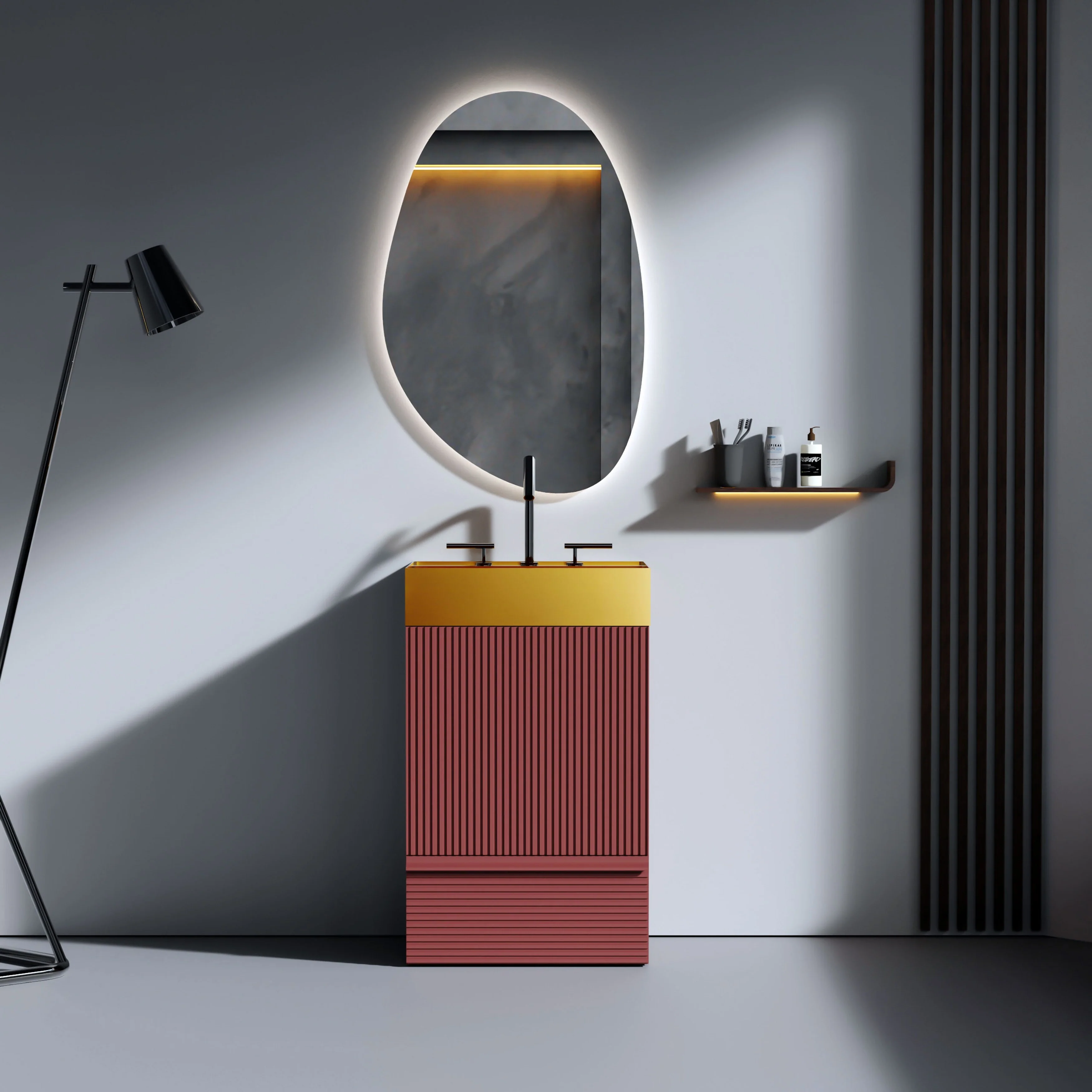CITTANEO Gada Pro 20'' Modern Freestanding Bathroom Vanity with Sink and Integral Basin