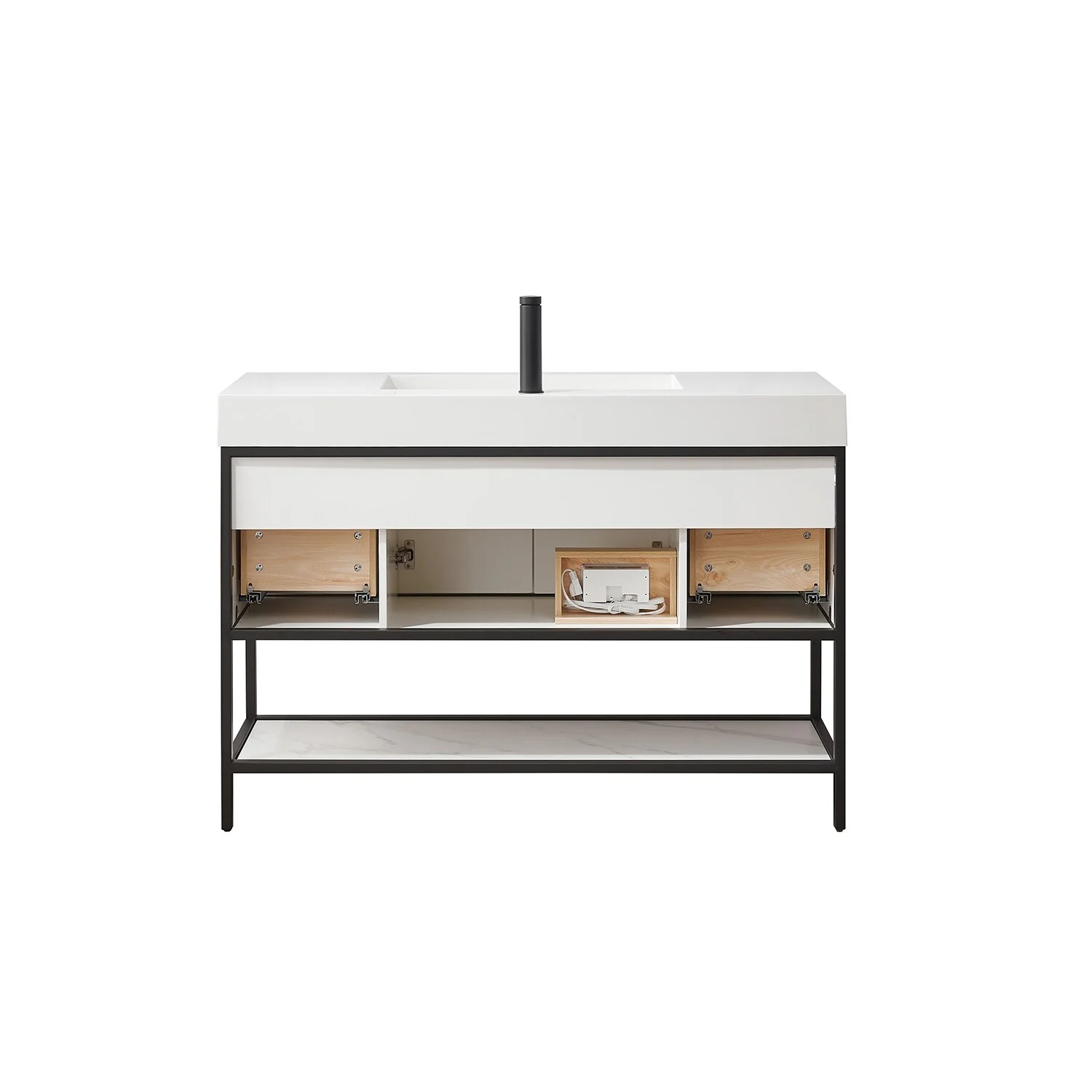 Marcilla 48 in. Single Sink Bath Vanity with Stone Sink Top