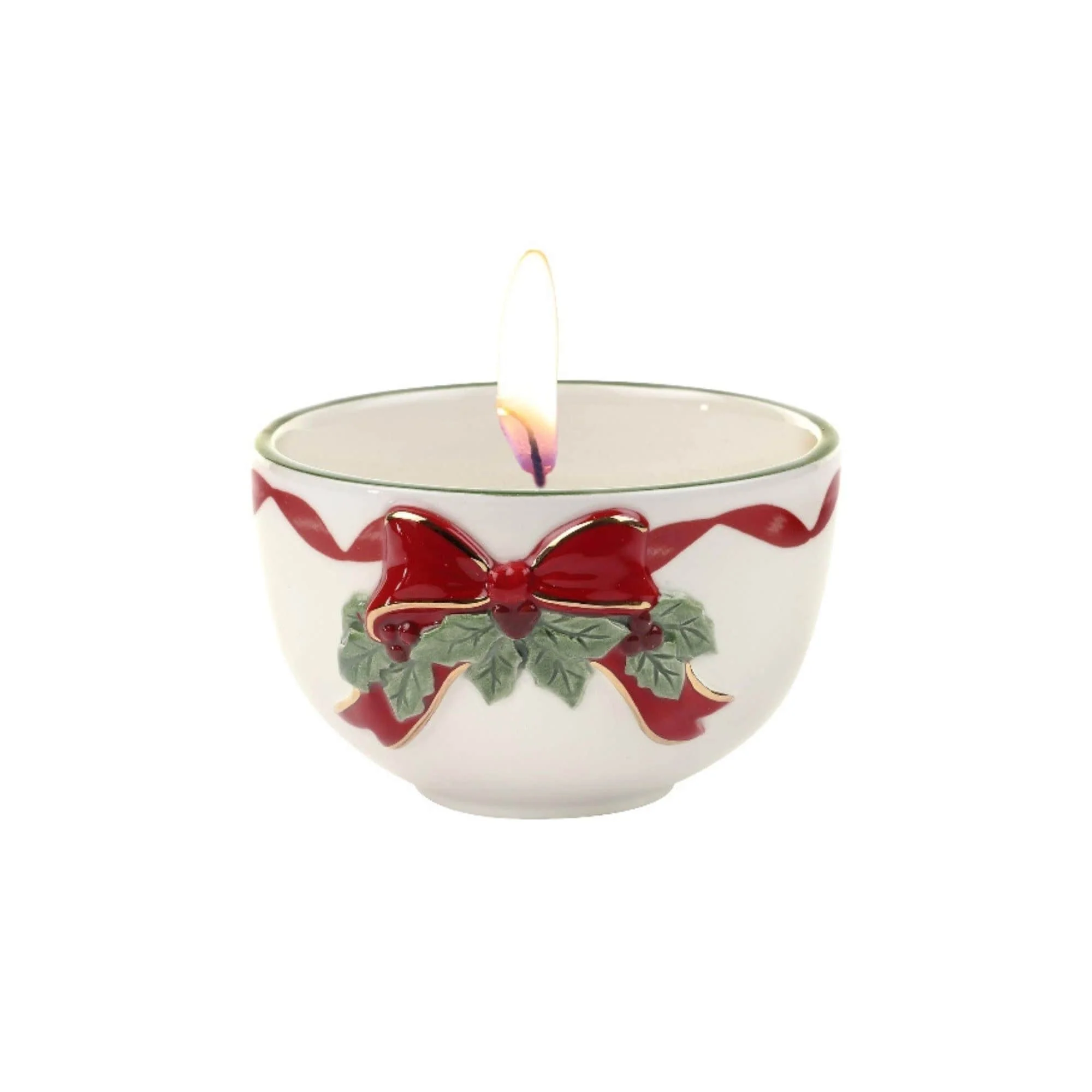 Spode Christmas Tree Ribbons Tea Light - 2.25