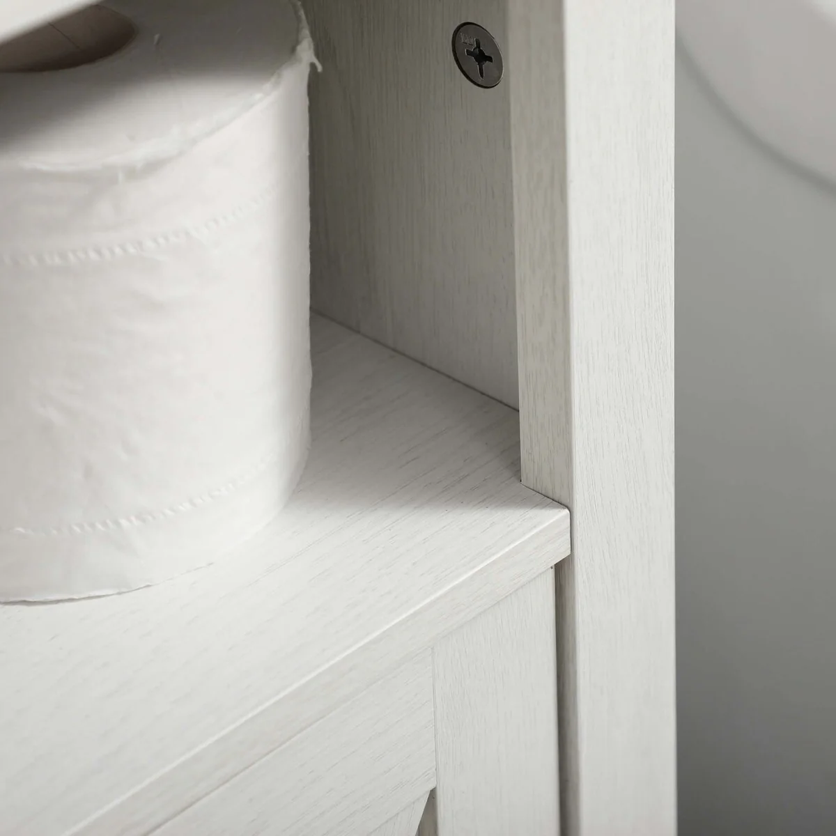 Farmhouse Under Sink Pedestal Vanity Storage Cabinet
