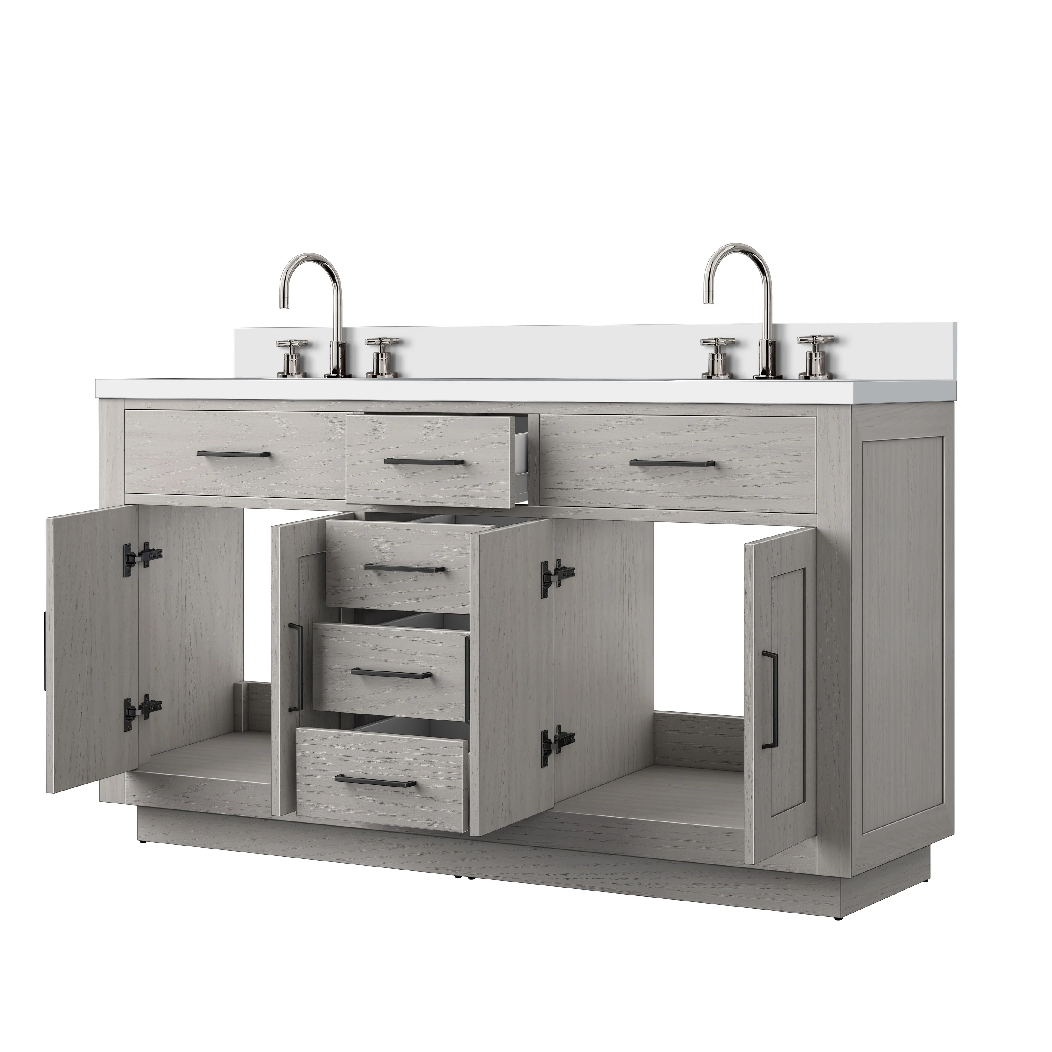 Abbey Bath Vanity with Cultured Marble Top, Sink and Faucet
