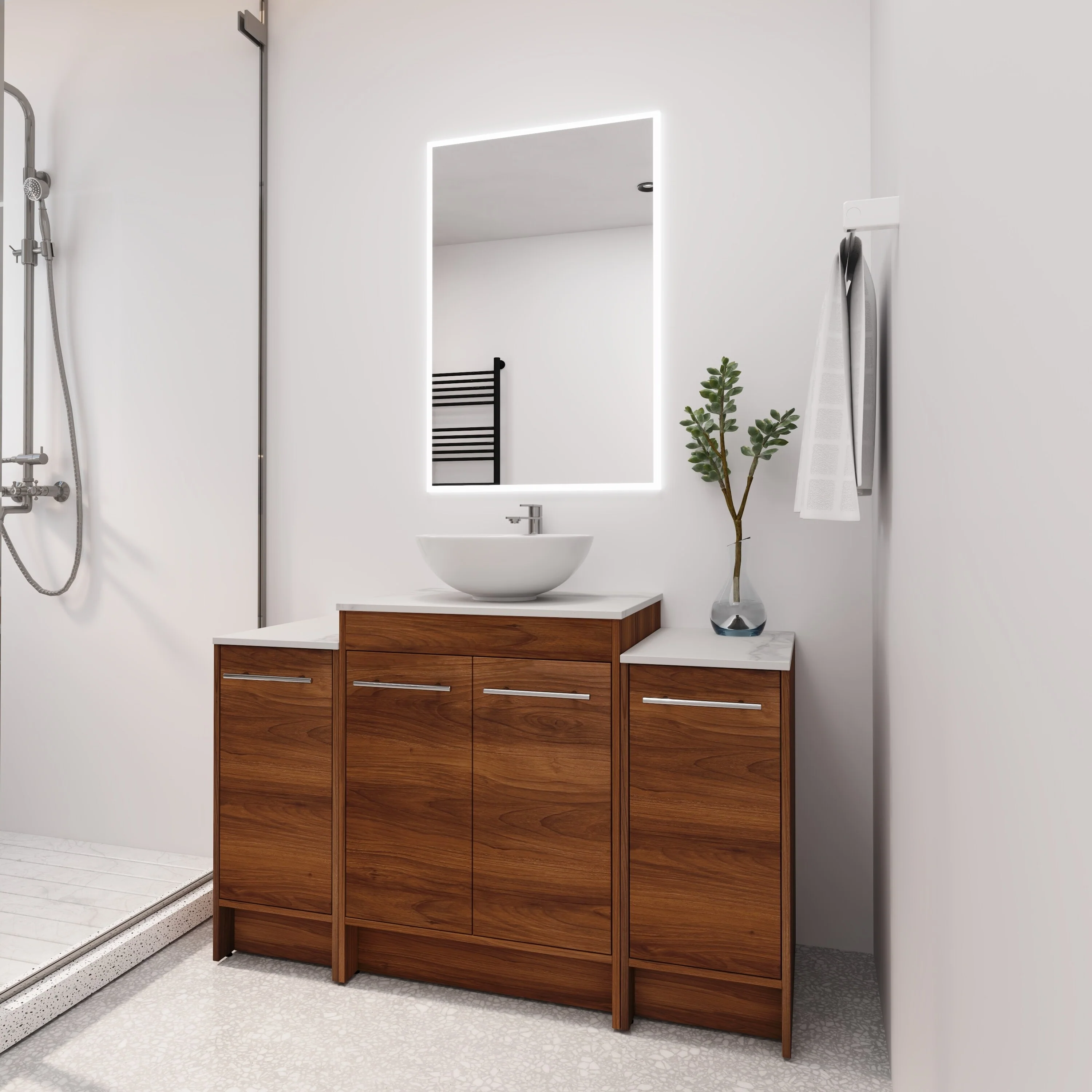 BNK 24/36/48/60 Inch Bathroom Vanity with Sink, Freestanding Bathroom Vanity with Soft Close Doors and Adjustable Shelf