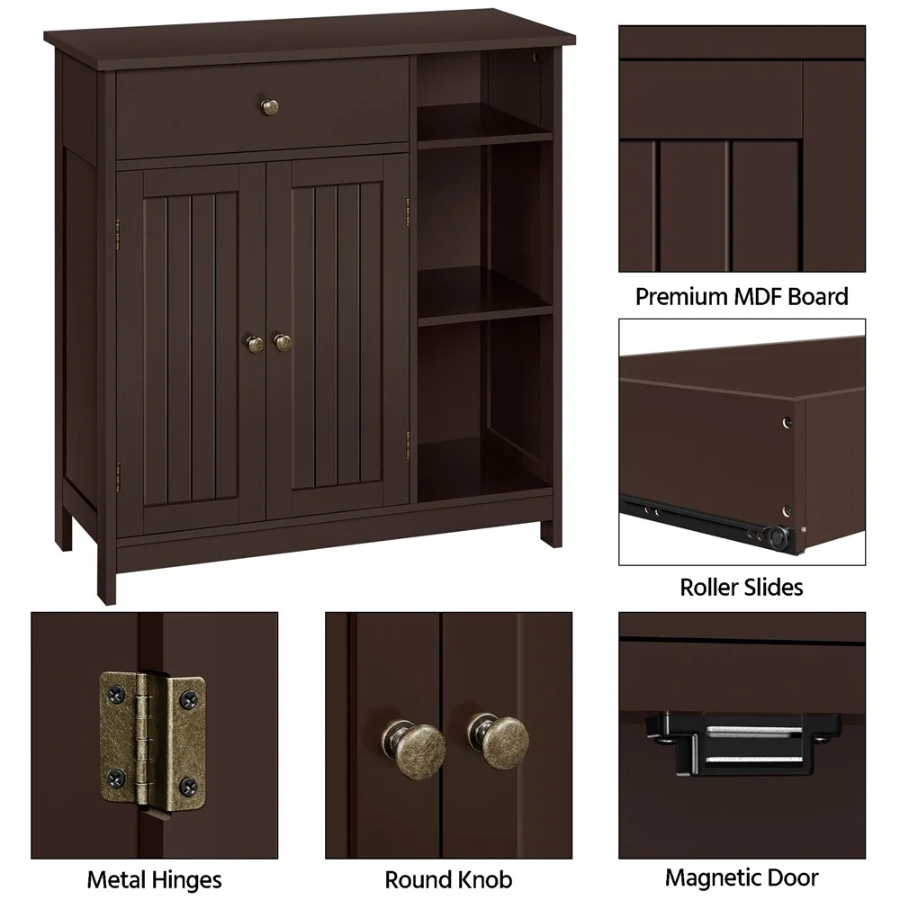 Yaheetech Free-Standing Bathroom Floor Cabinet with Adjustable Drawer