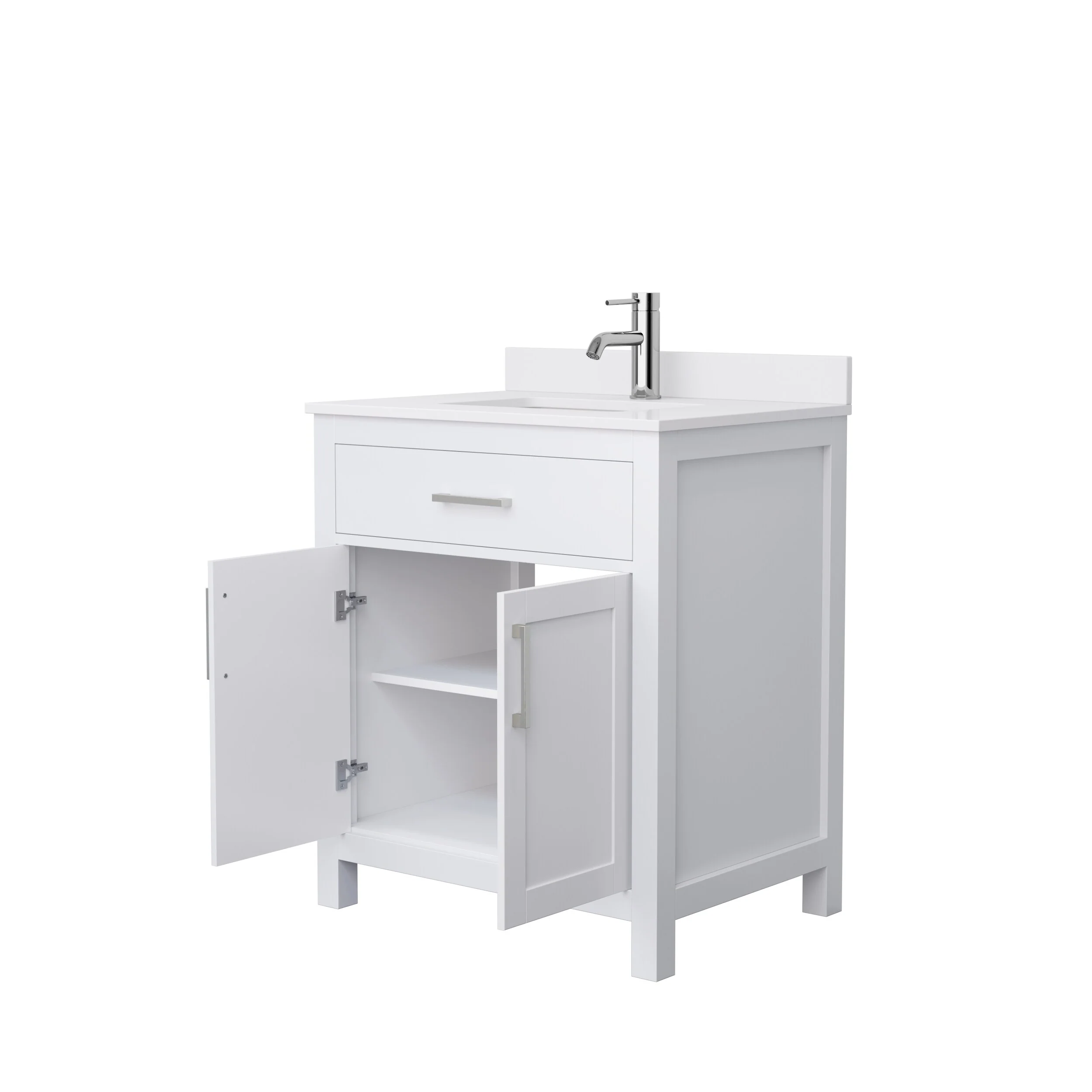 Beckett 30 Inch Single Vanity, Cultured Marble Top