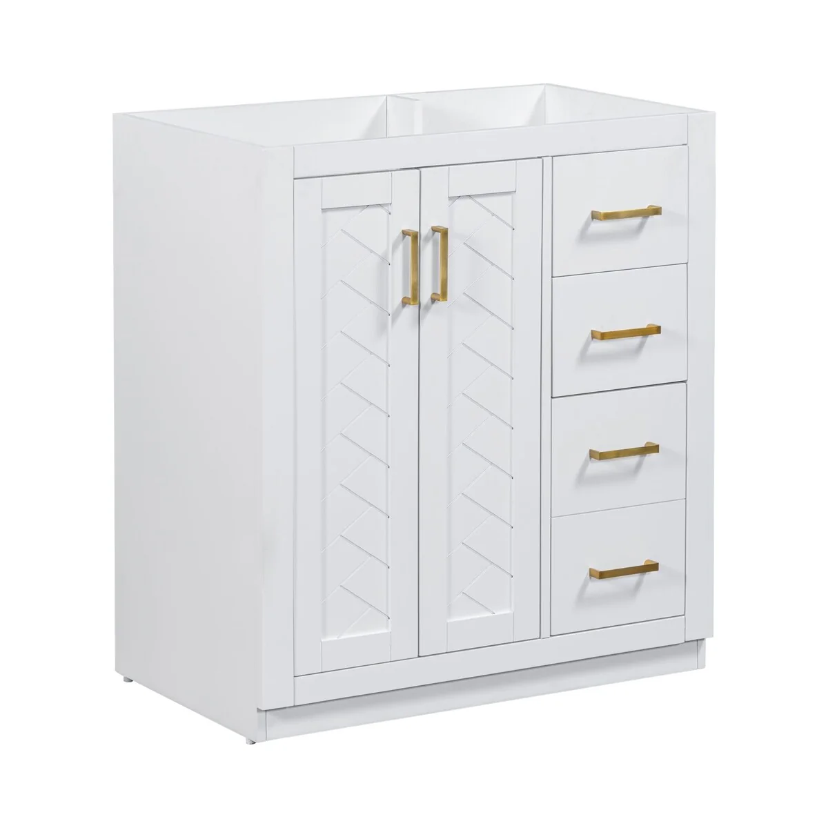 30'' Bathroom Vanity without Sink,Frame Bathroom Storage Cabinet Only