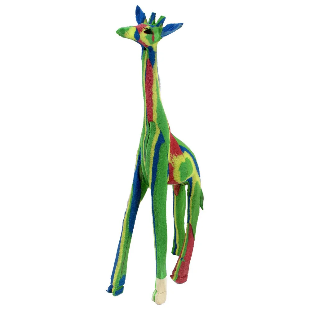 Handmade Recycled Flip Flop Rubber Giraffe Statue (Kenya)