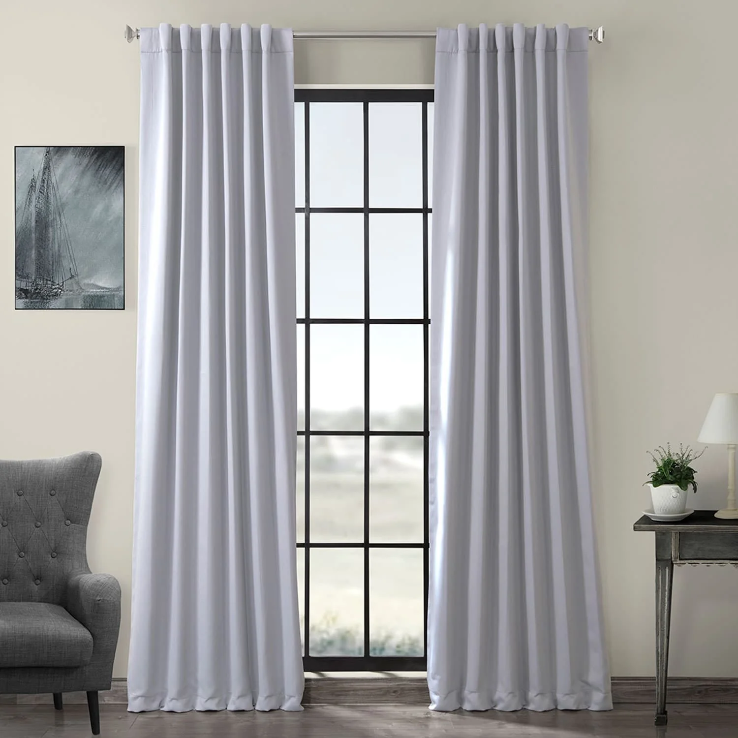Exclusive Fabrics Room Darkening 120-inch Curtain Panel Pair (2 Panels)