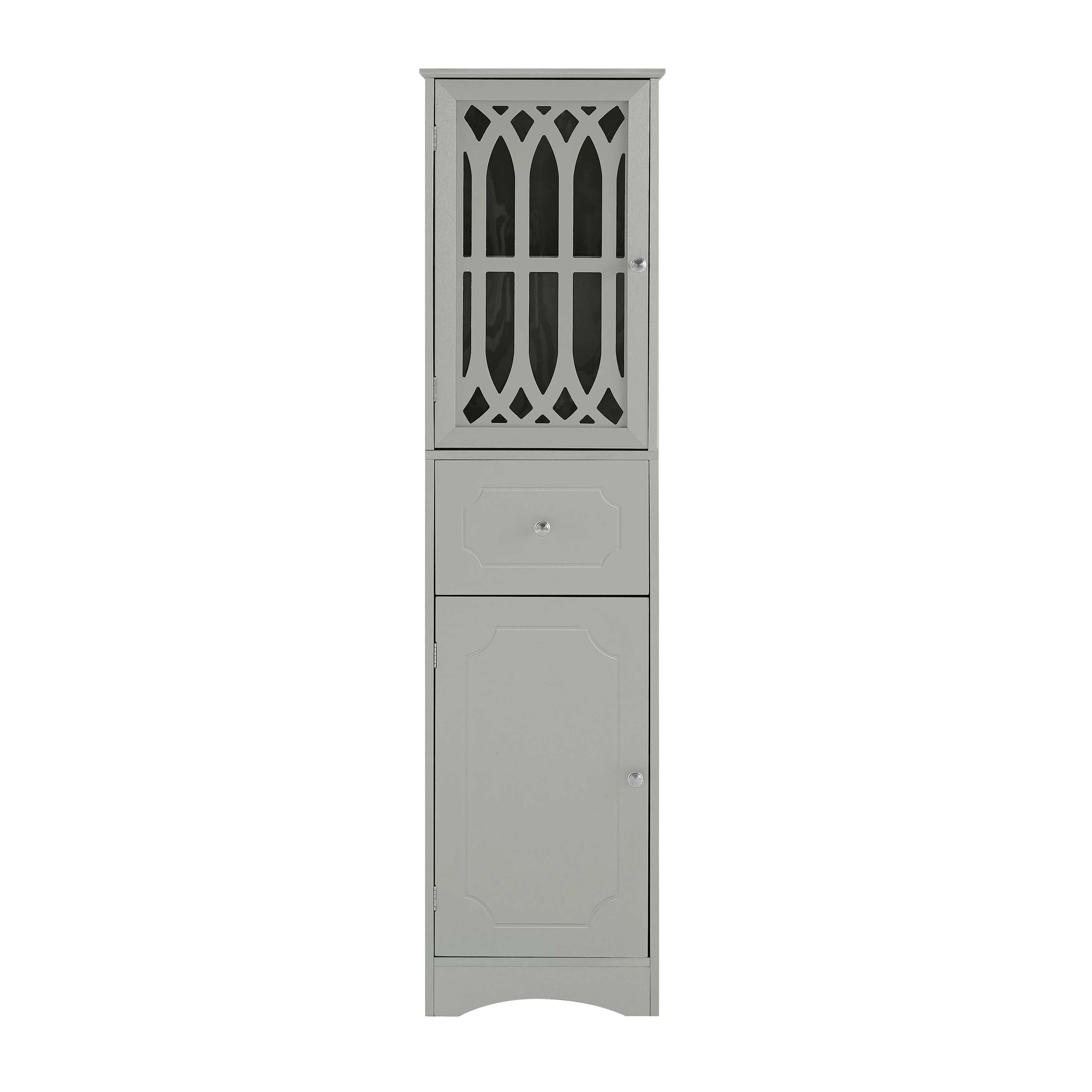 Tall Bathroom Cabinet, Freestanding Storage Cabinet with Drawer and Doors