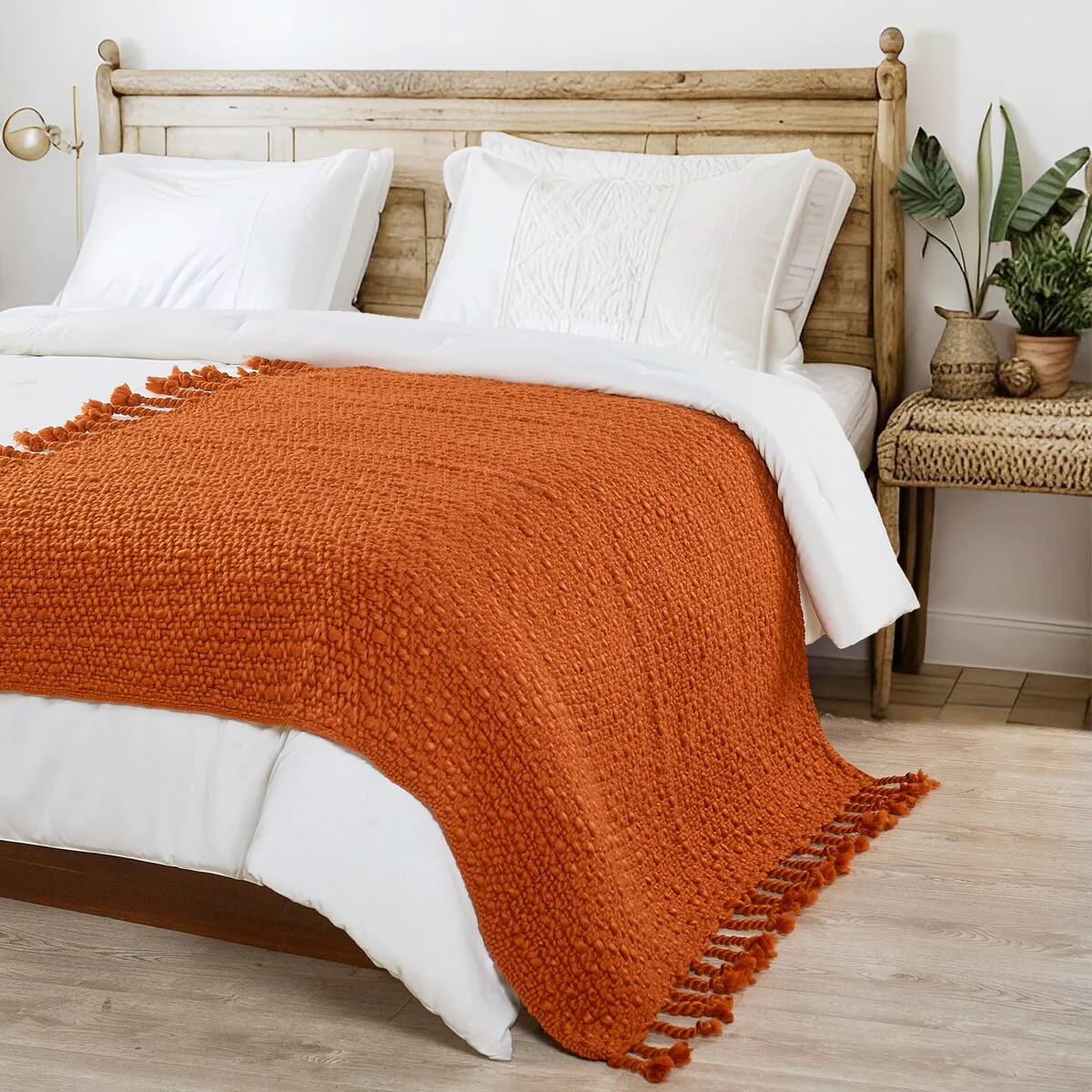Home Soft Things Basket Weave Throw Super Soft Warm Blanket