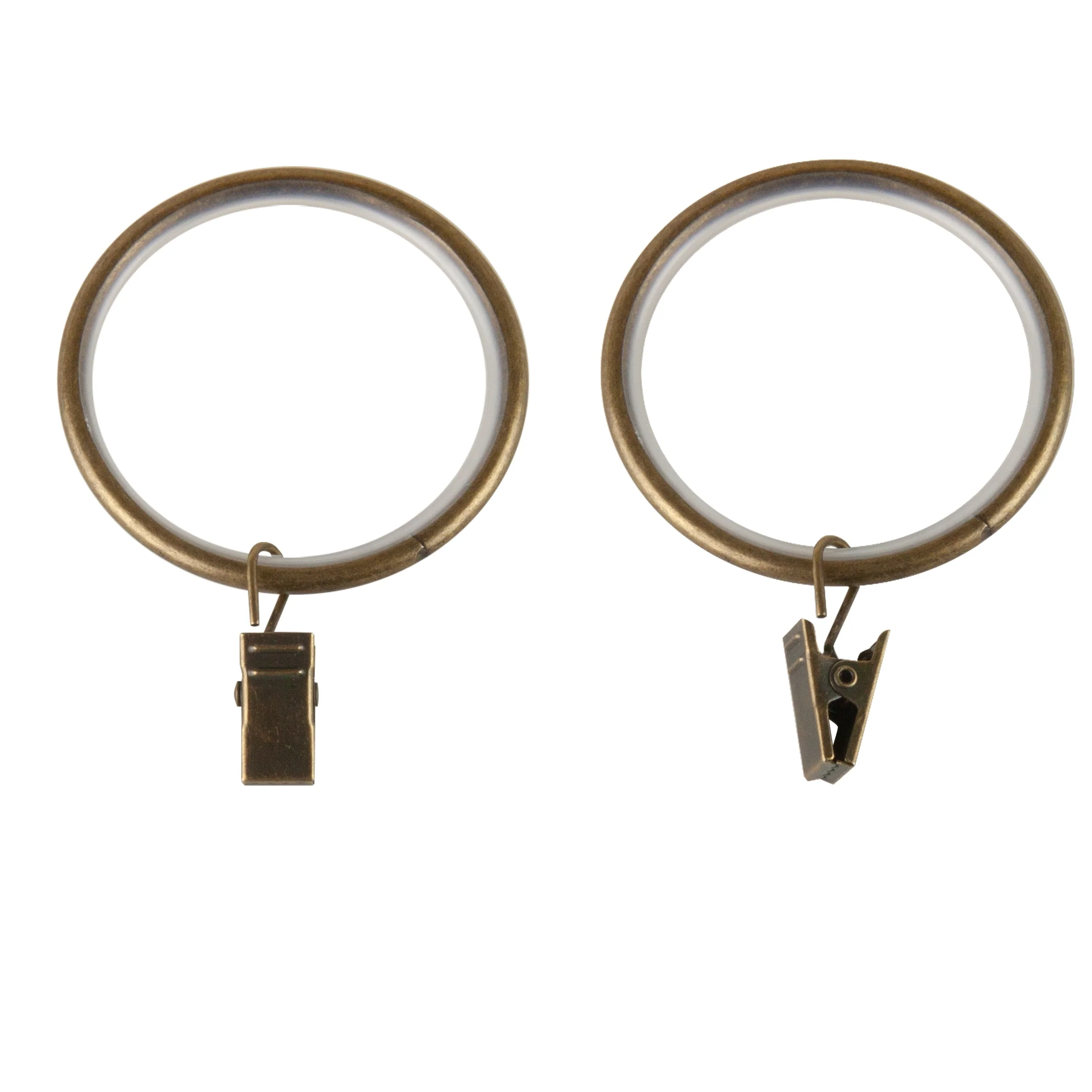 InStyleDesign 1-7/8 inch Noise-Canceling Curtain Rings w/Clip (Set of 10)