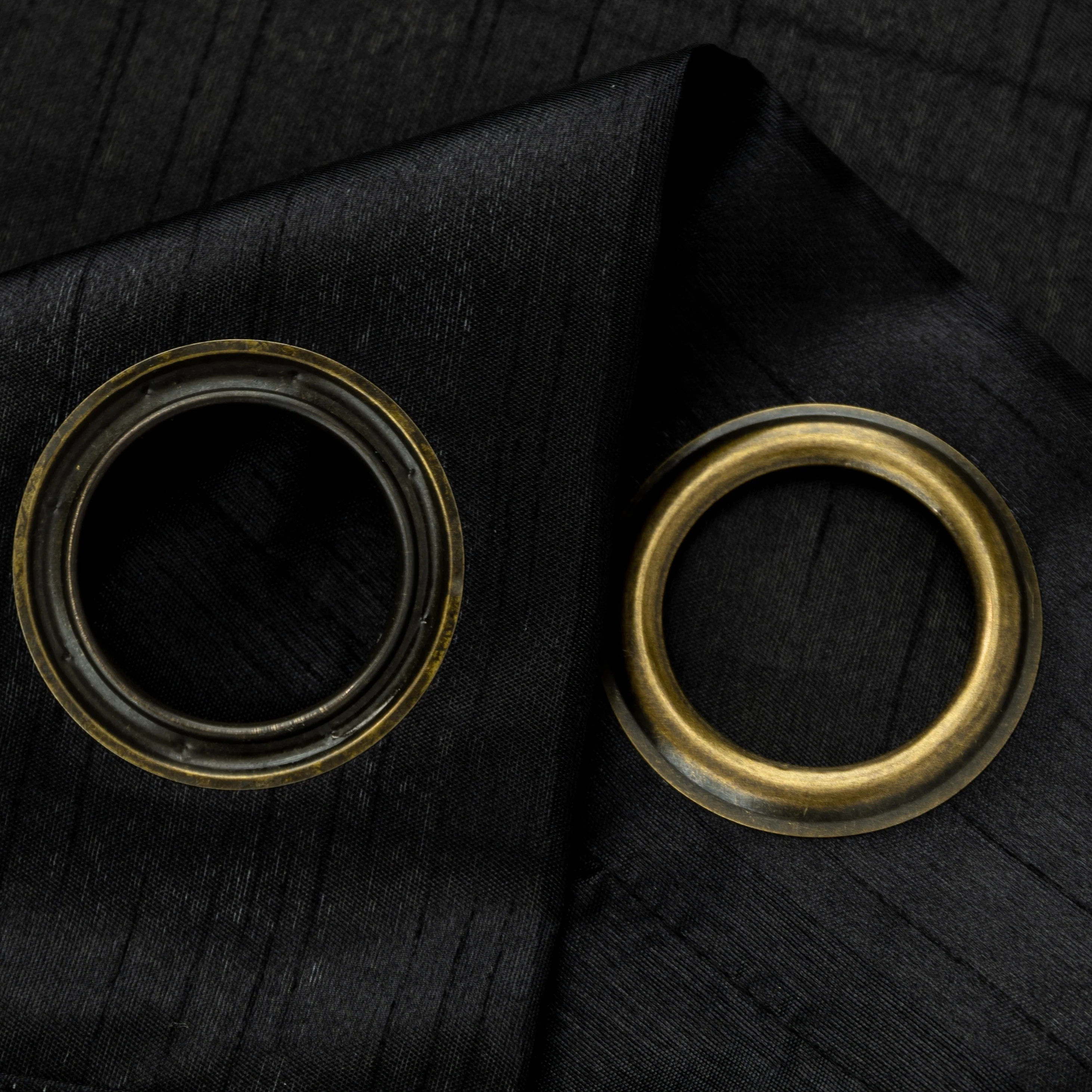 Nancy Faux Silk Window Curtain Panel Set