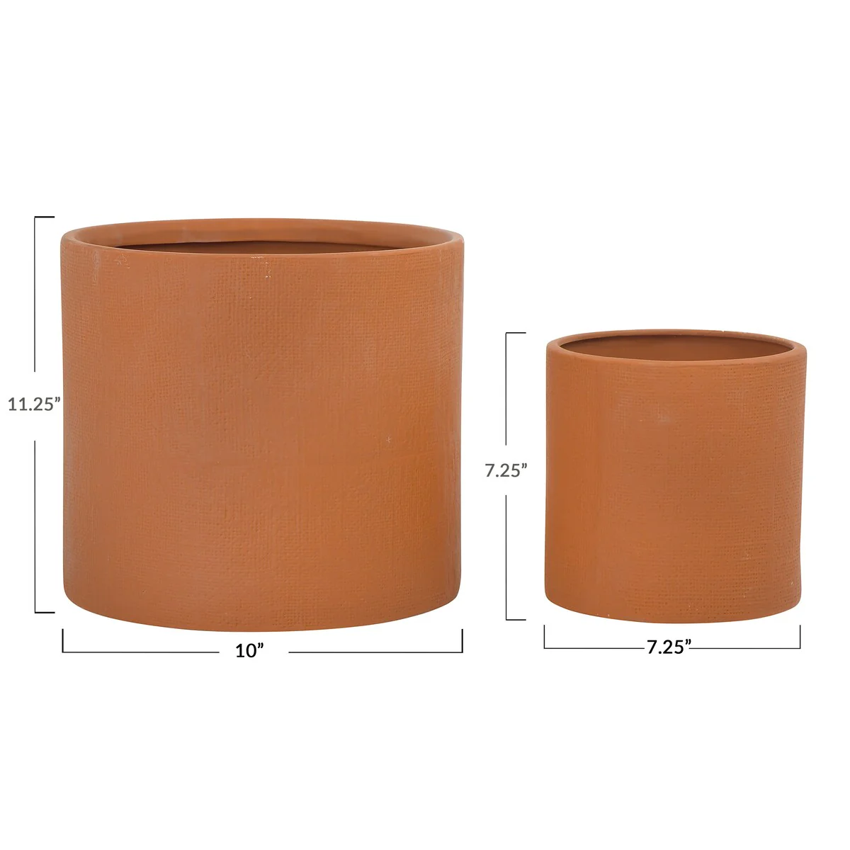 Stoneware Planters, Set of 2