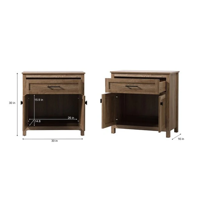 Indigo Home 30 Inch Bathroom Storage Freestanding Cabinet - 30 x 16