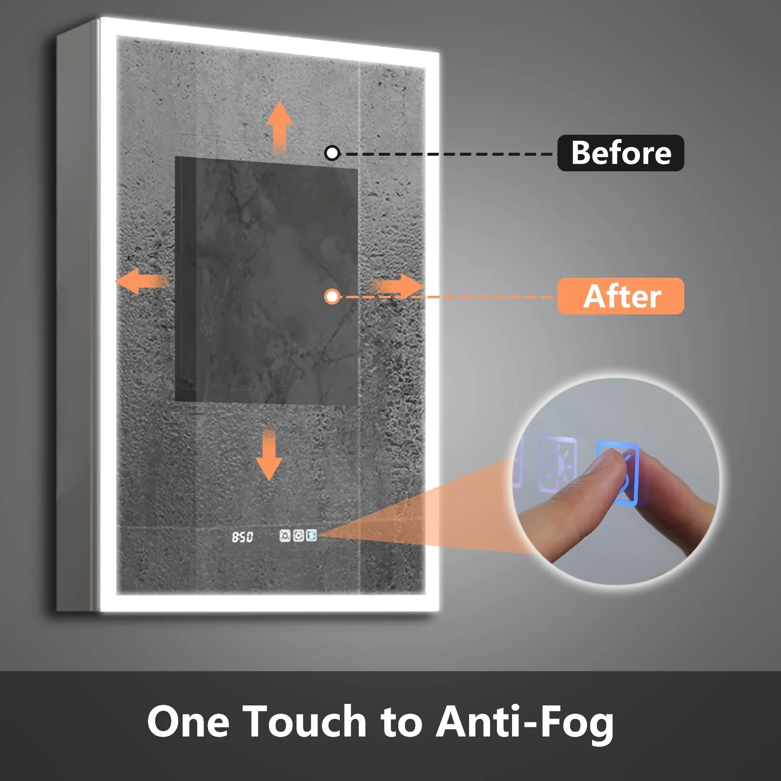 ExBrite Led Lighted Medicine Cabinet Recessed or Surface with Mirrors