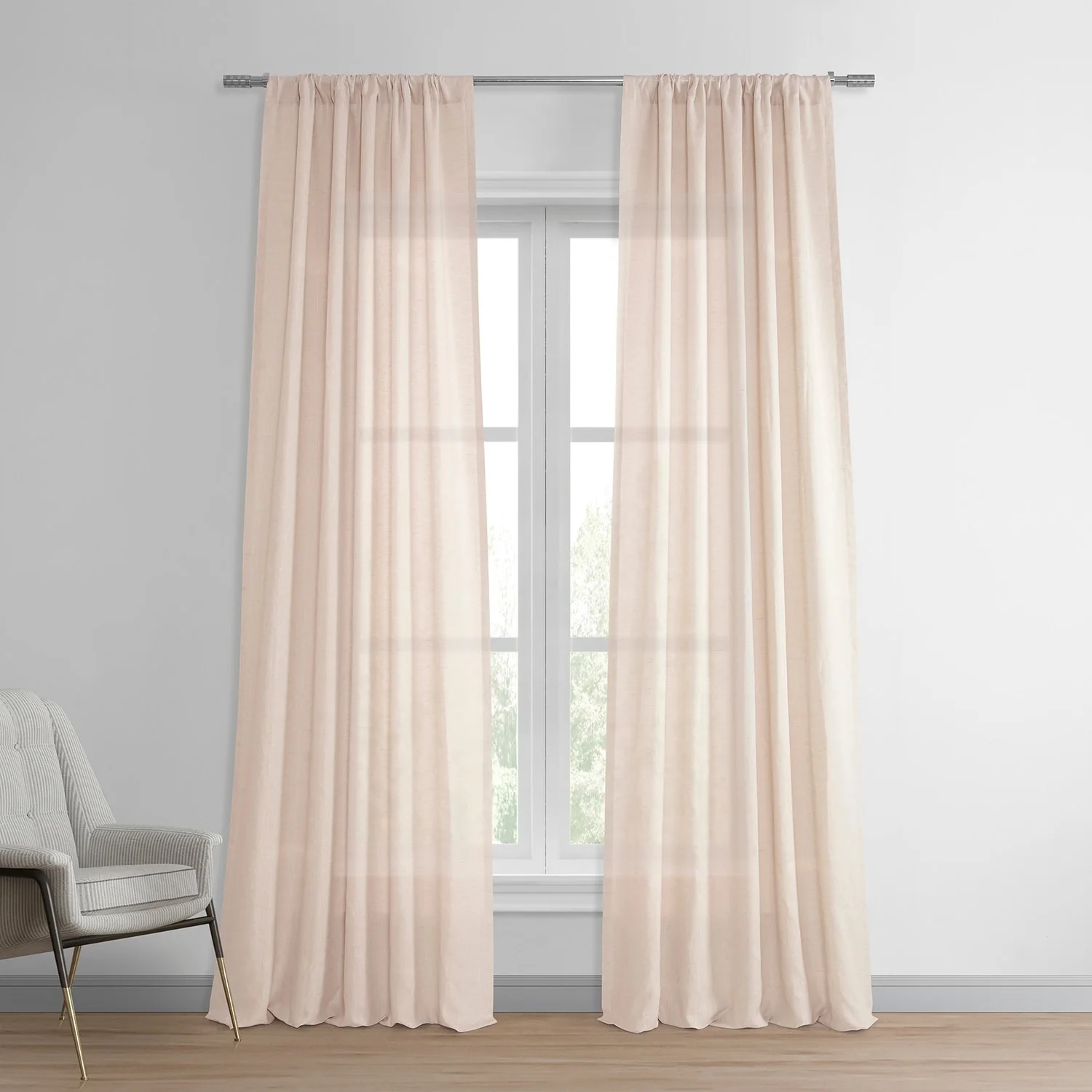 Exclusive Fabrics Signature French Linen Sheer Curtain (1 Panel)