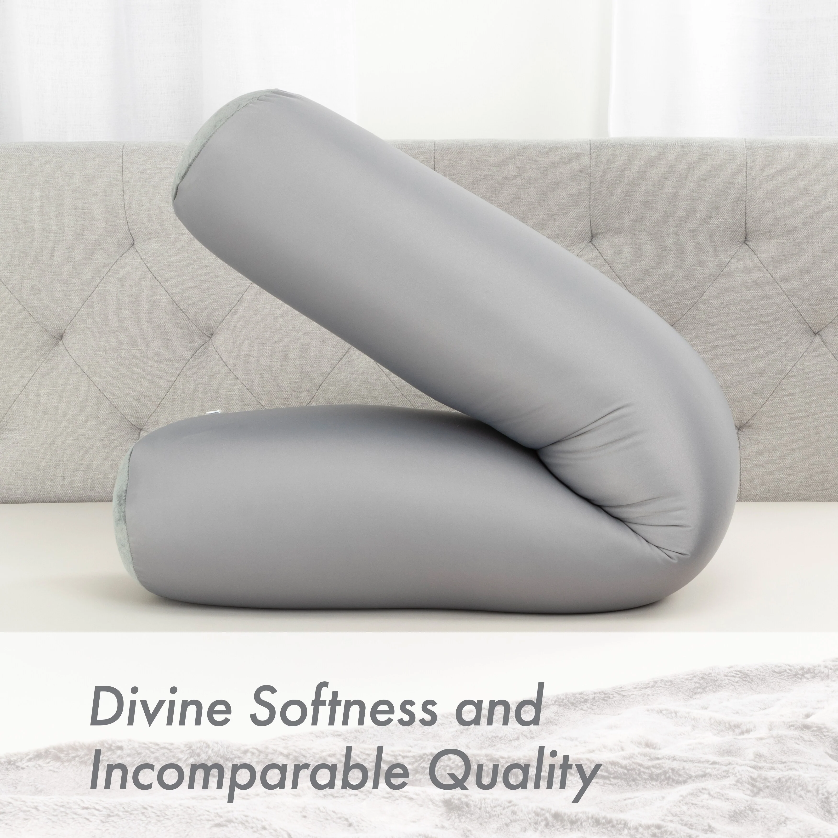 Straight Body Pillow, Premium Microbead,Side Sleeping / Pregnant Women