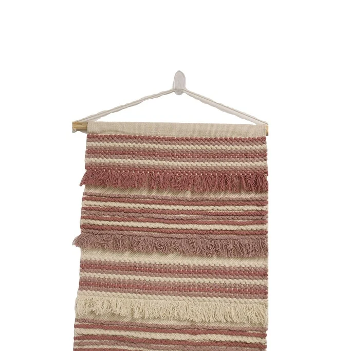 Home&Manor Wool and Cotton Large Macrame Wall Hanging with Rod Included - Exact Size