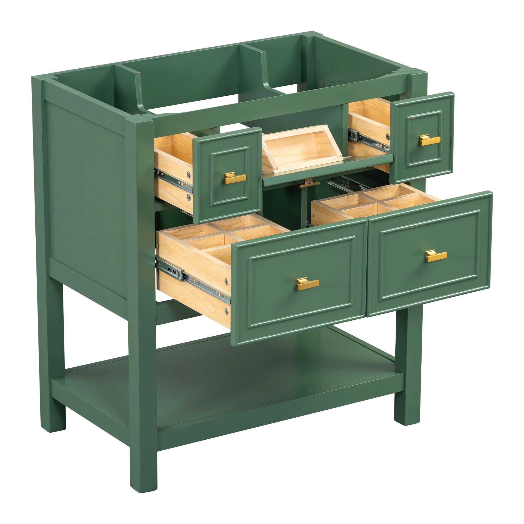 Free Standing Single Bathroom Vanity with 5 Drawers Bathroom Storage Cabinet