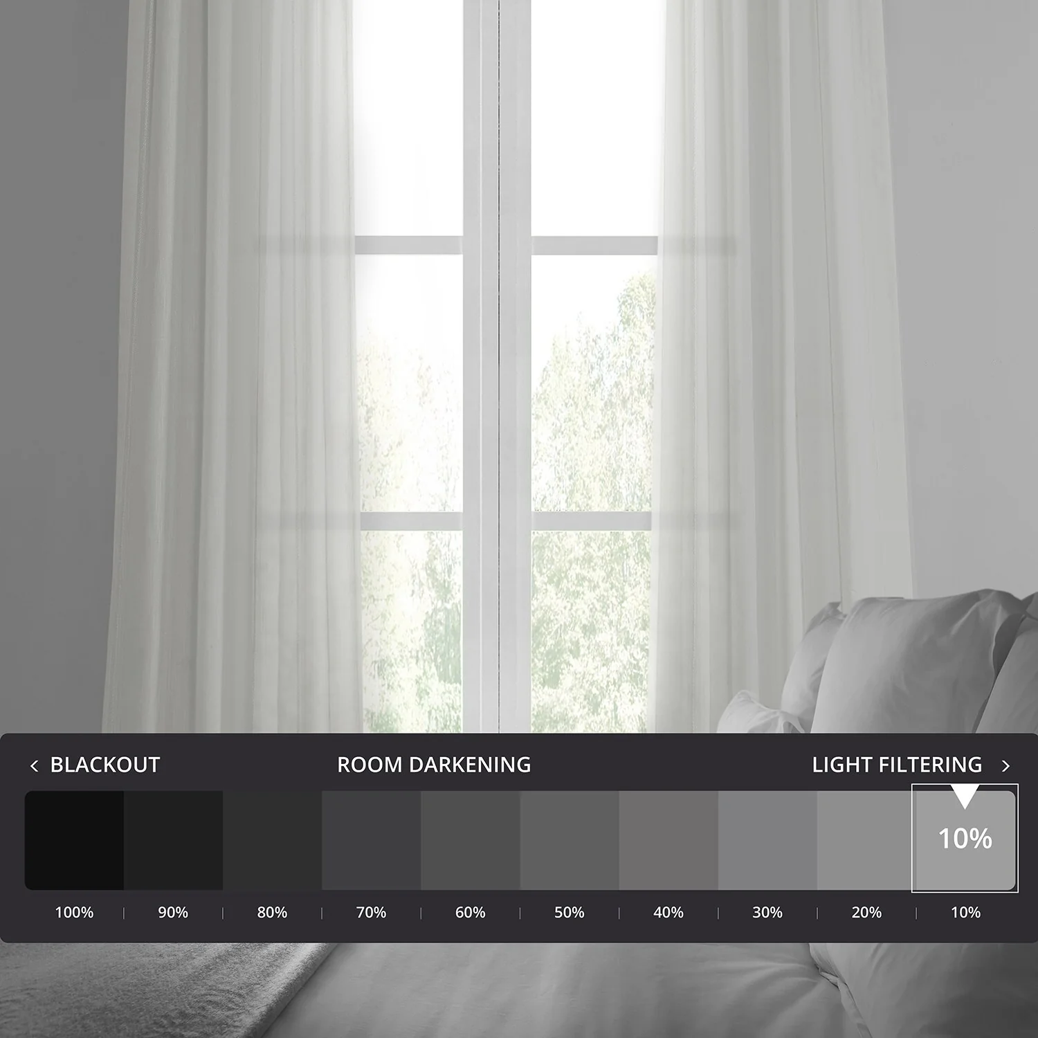 Exclusive Fabrics Aruba Striped Linen Sheer Curtain (1 Panel)