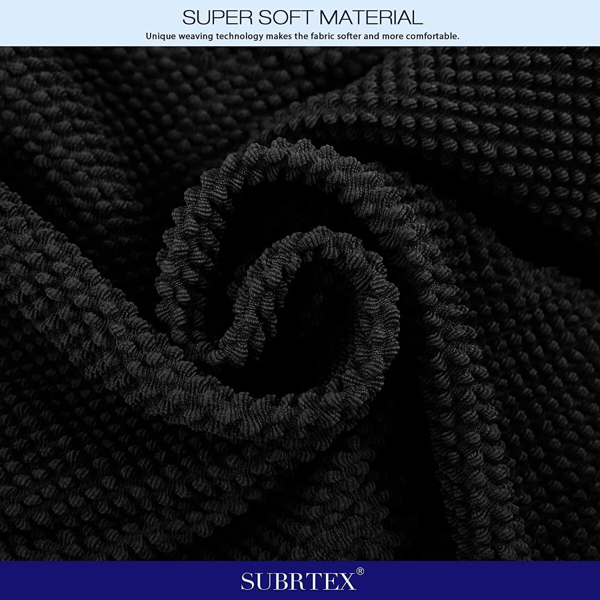 Subrtex 4 PCS Stretch Dining Chair Slipcover Textured Grain Cover