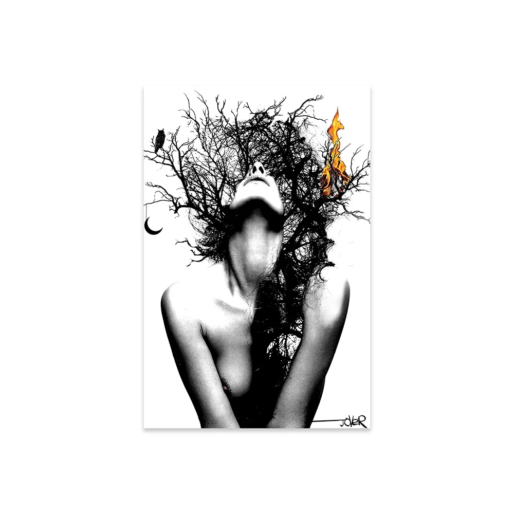 Wisdom And Fire Print On Acrylic Glass by Loui Jover